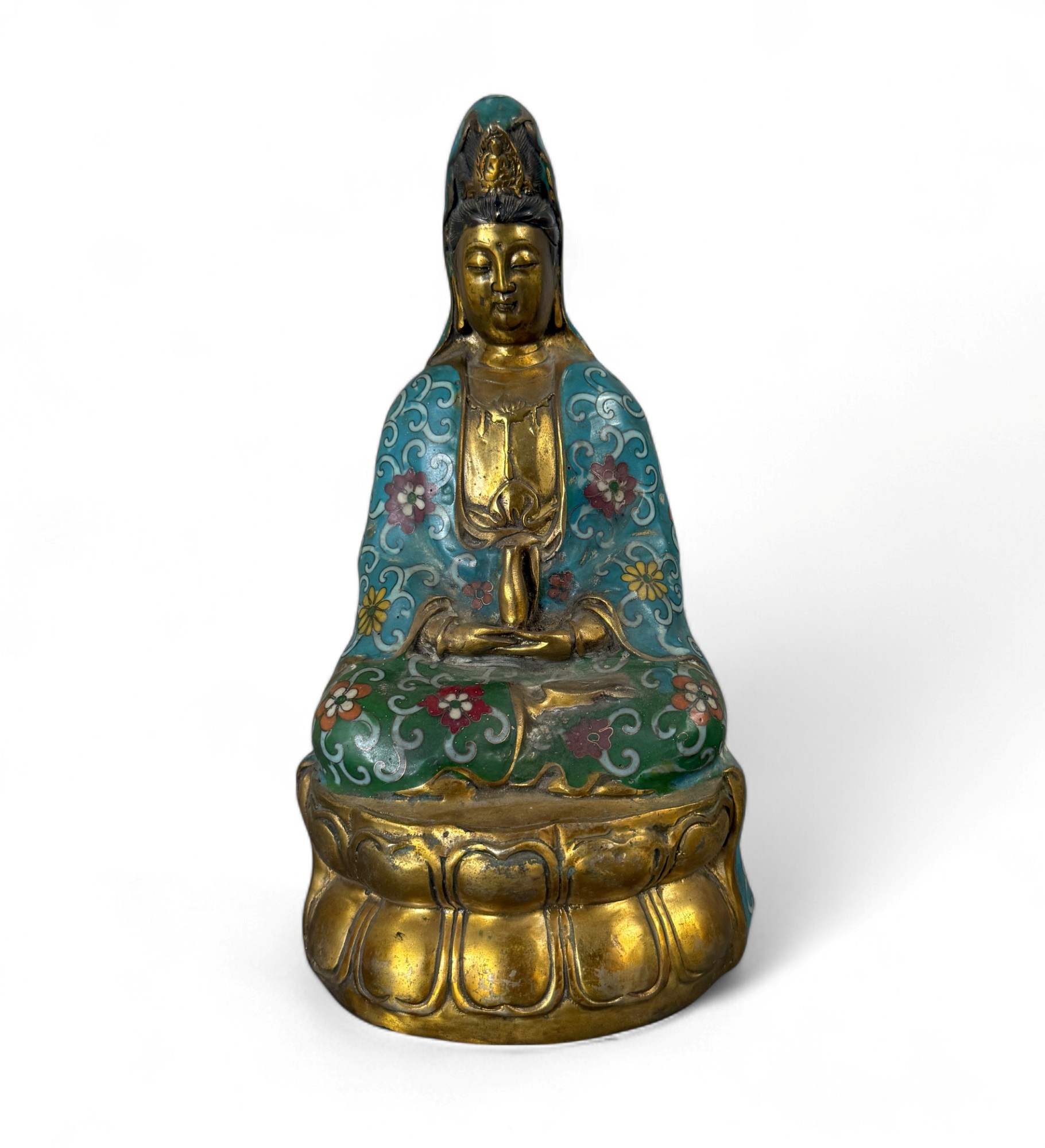 Guanyin Bronze Figur chinesischer Bodhisattva Buddha Skulptur