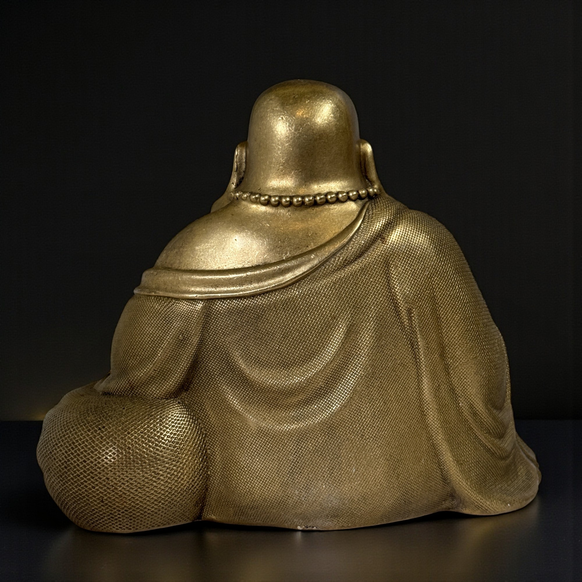 Glücksbringer aus China - Budai Skulptur aus Bronze