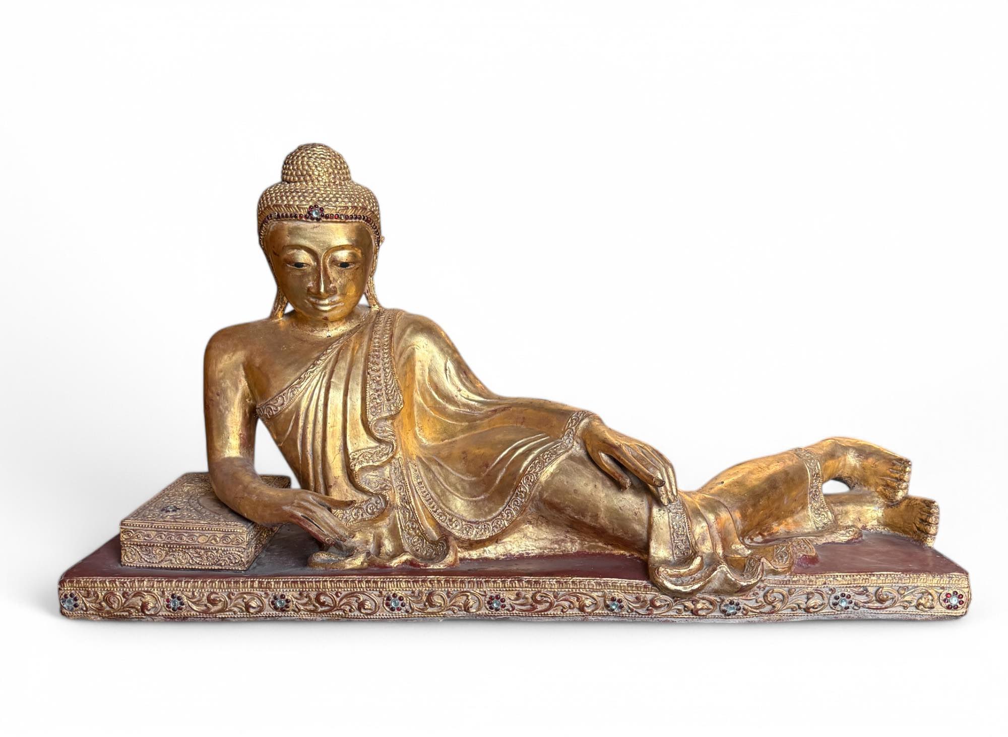 Alte Lacquerware Mandalay Buddha Skulptur Burma Statue 110 cm Alte Lacquerware Mandalay Buddha Skulptur Burma Statue 110 cm