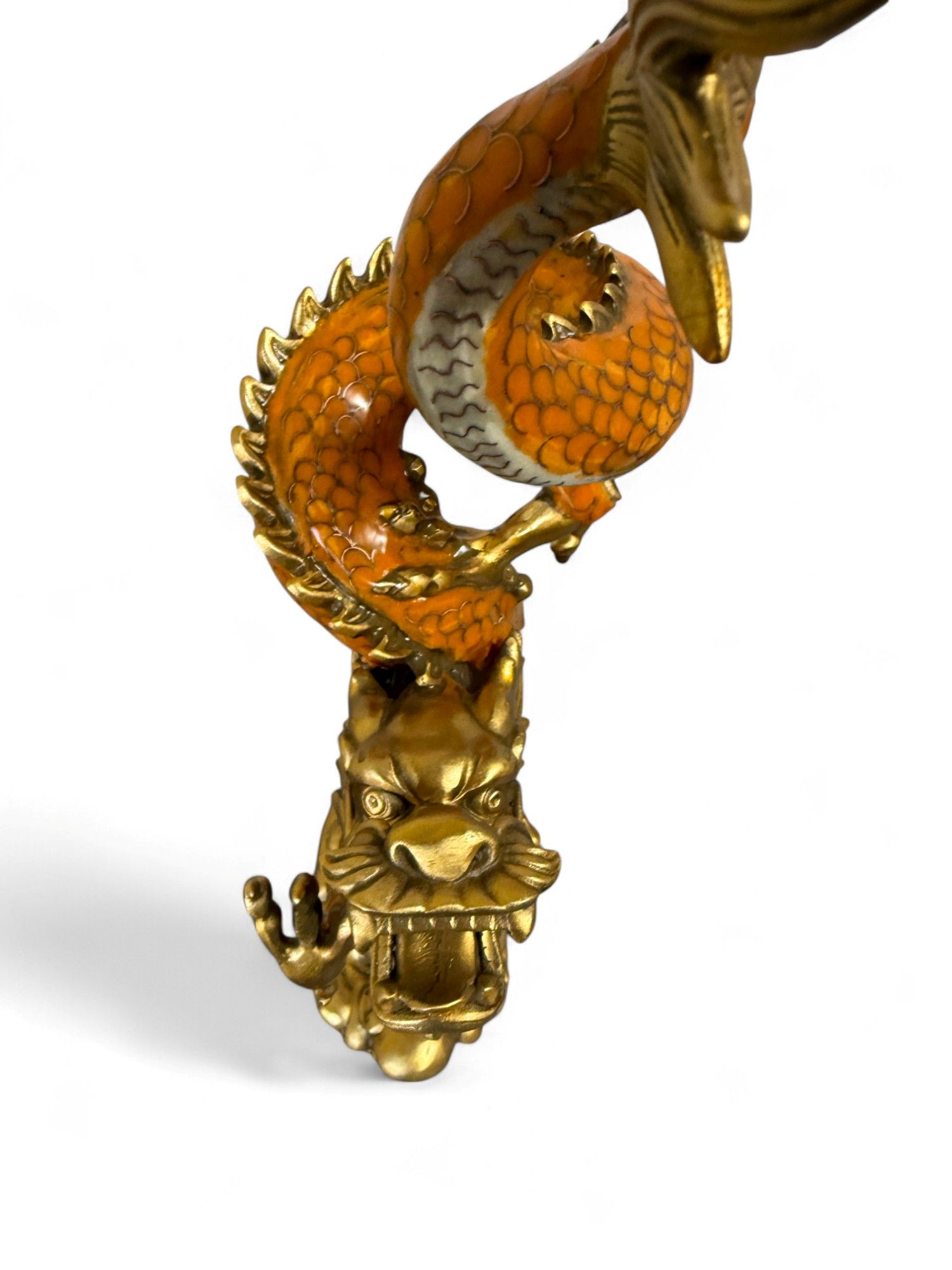 China Drachen Skulptur Bronze Figur Cloisonne 40 cm