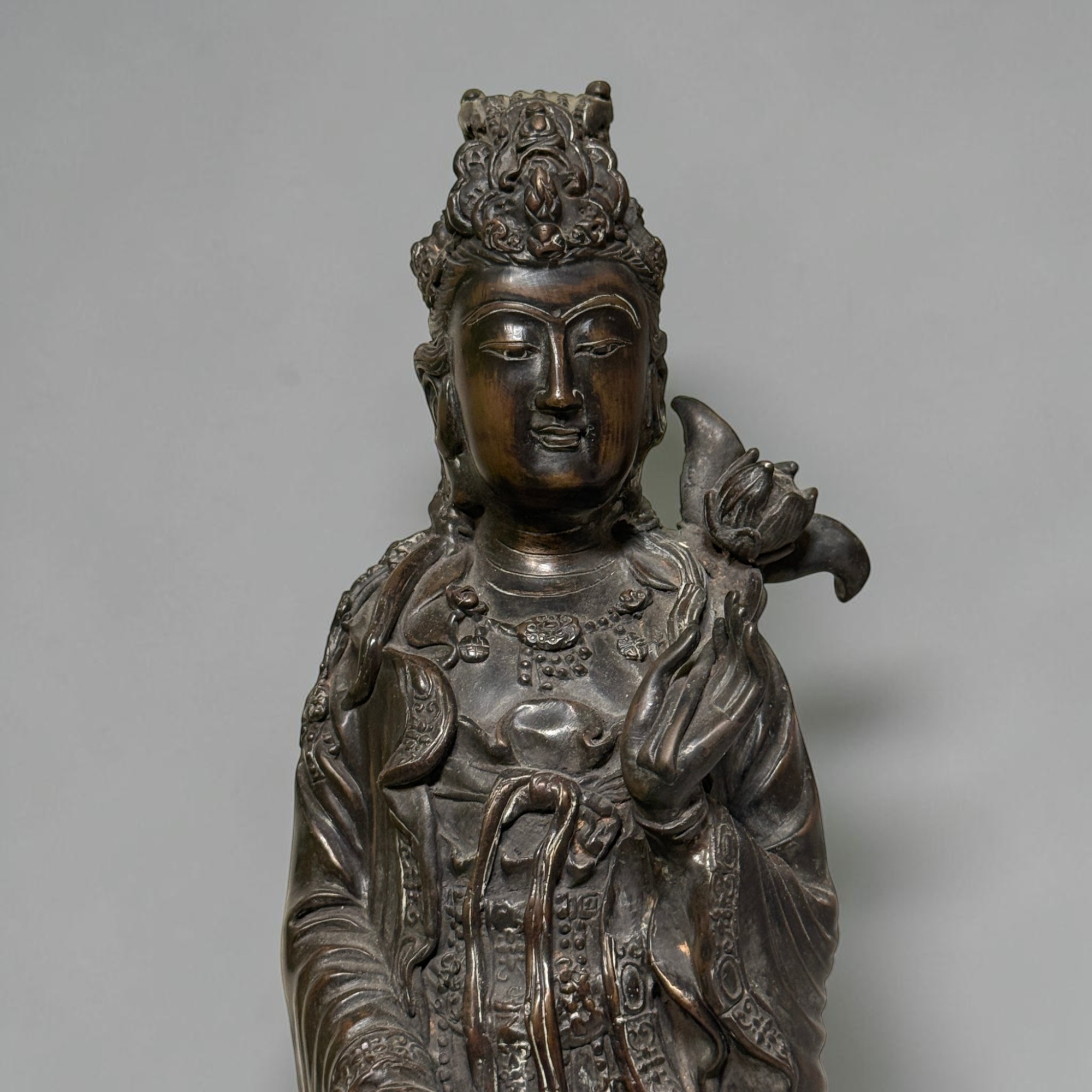 Buddha Figur Bronze Guanyin 45cm groß