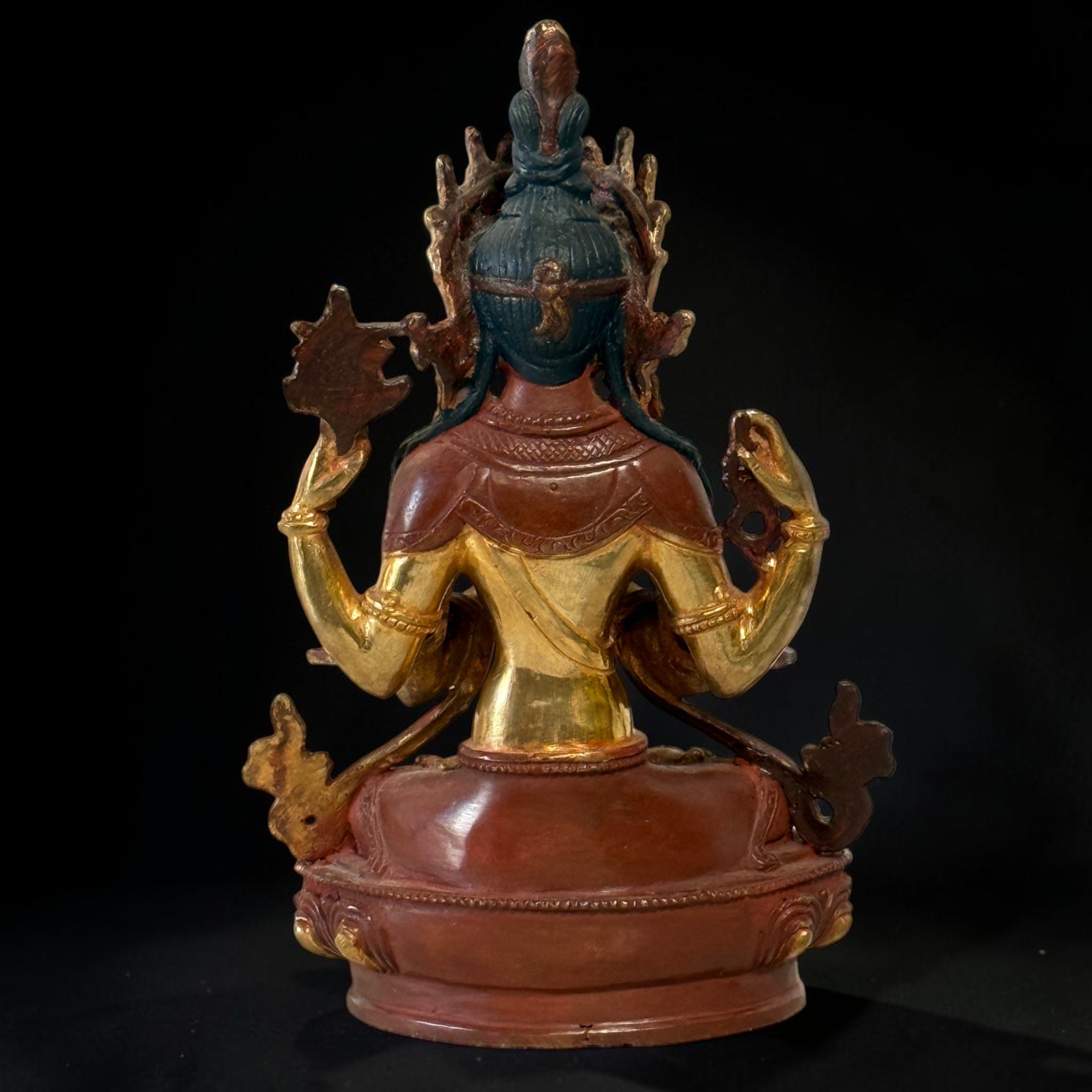 Buddha Figur Chenrezi Avalokiteshvara Bronze