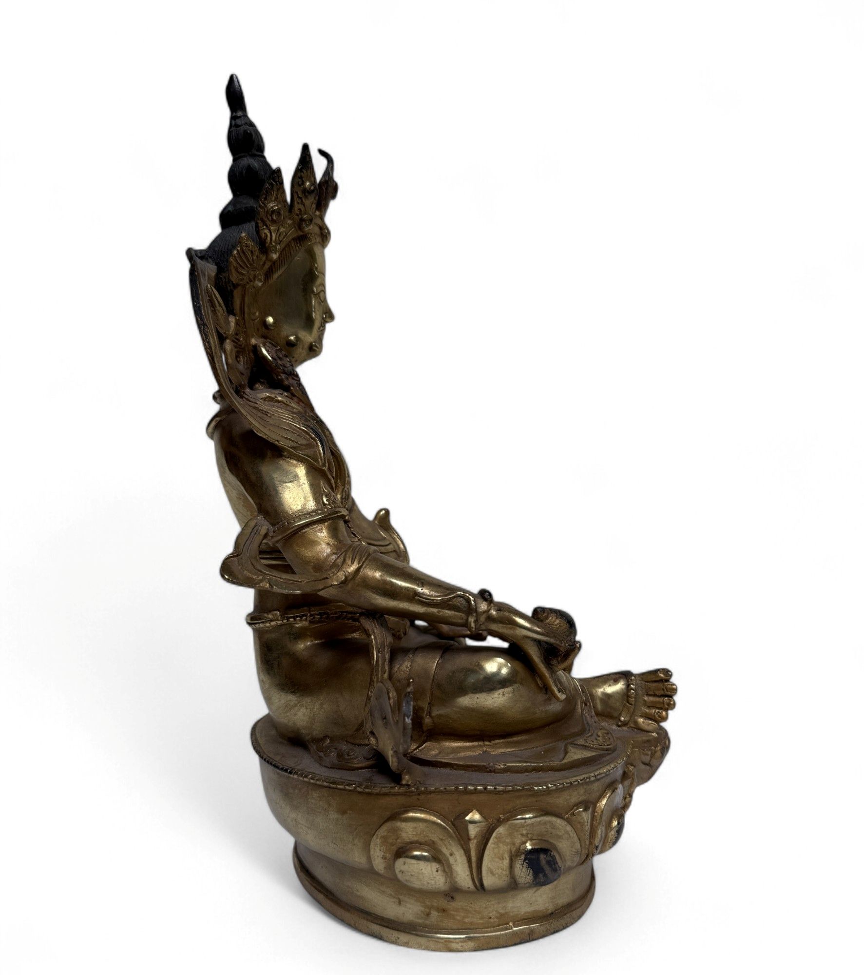 Kubera Jambhala Bronze Figur Tibet China Skulptur 29 cm groß