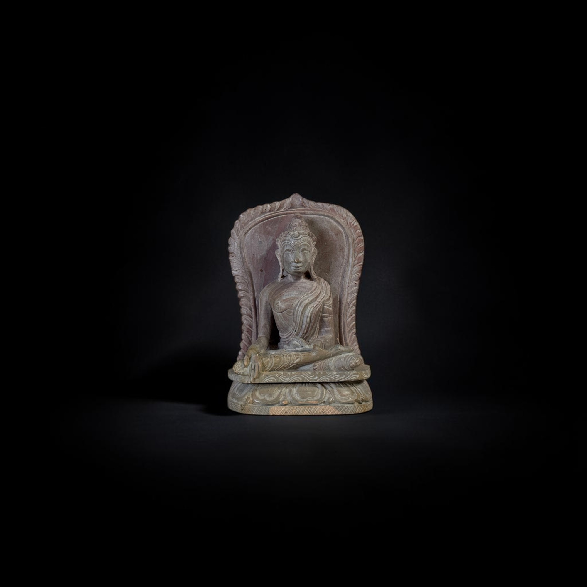 Buddha Figur Marmorstein Nepal - feine handarbeit