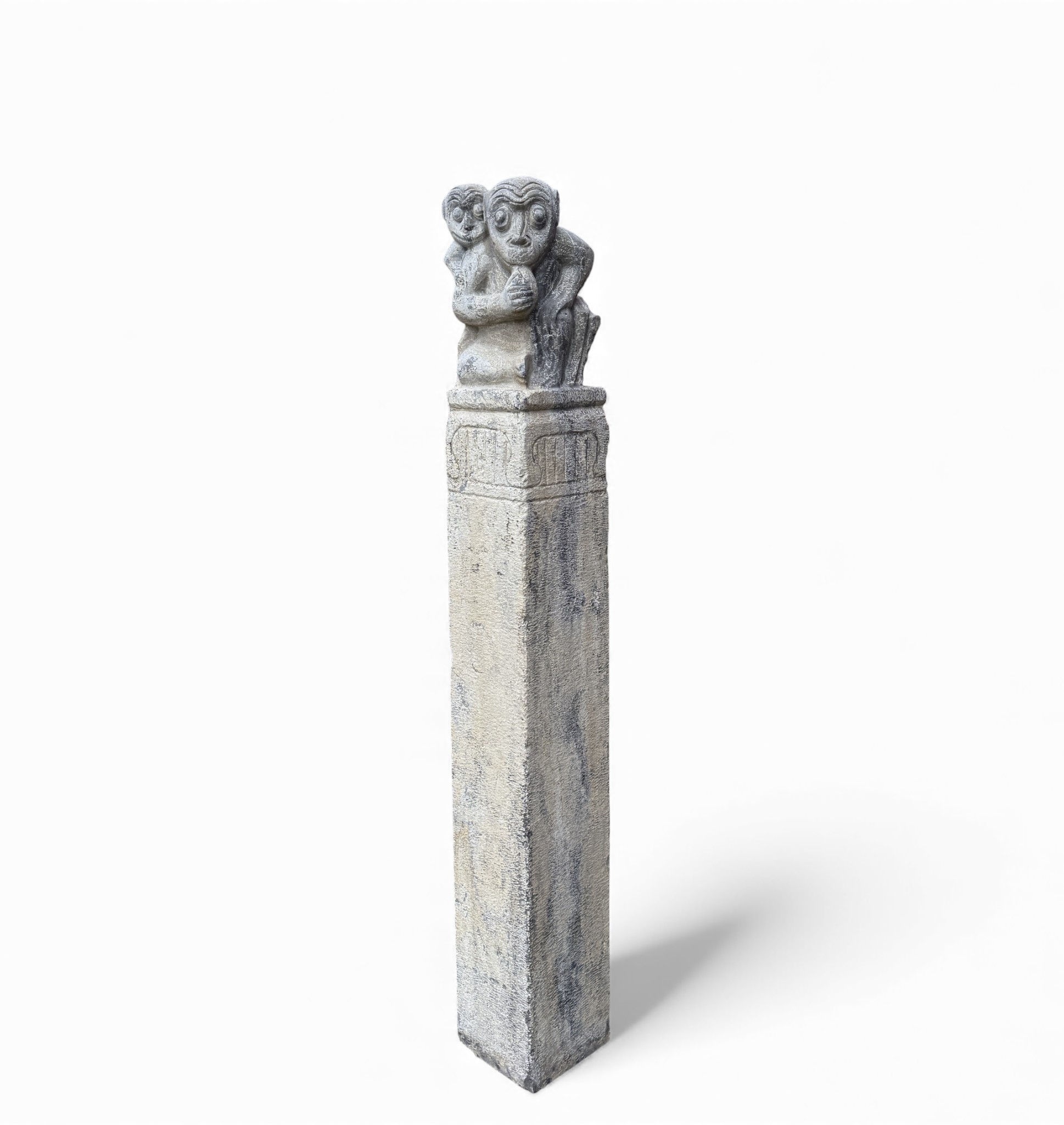 Gartenstele Stein Affen  - 150 cm groß