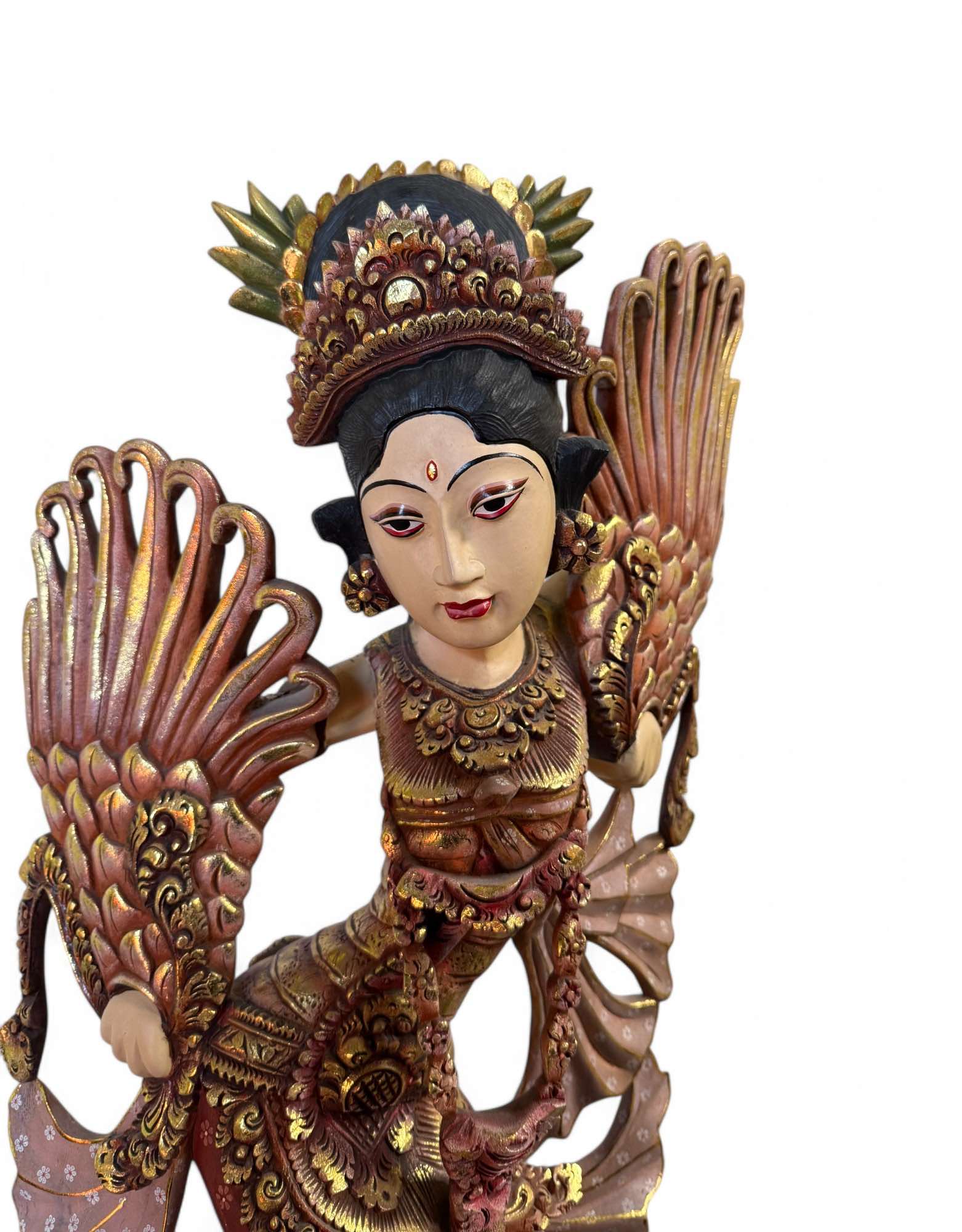 Tempeltänzerin Holz Figur (80cm) Thailand Skulptur