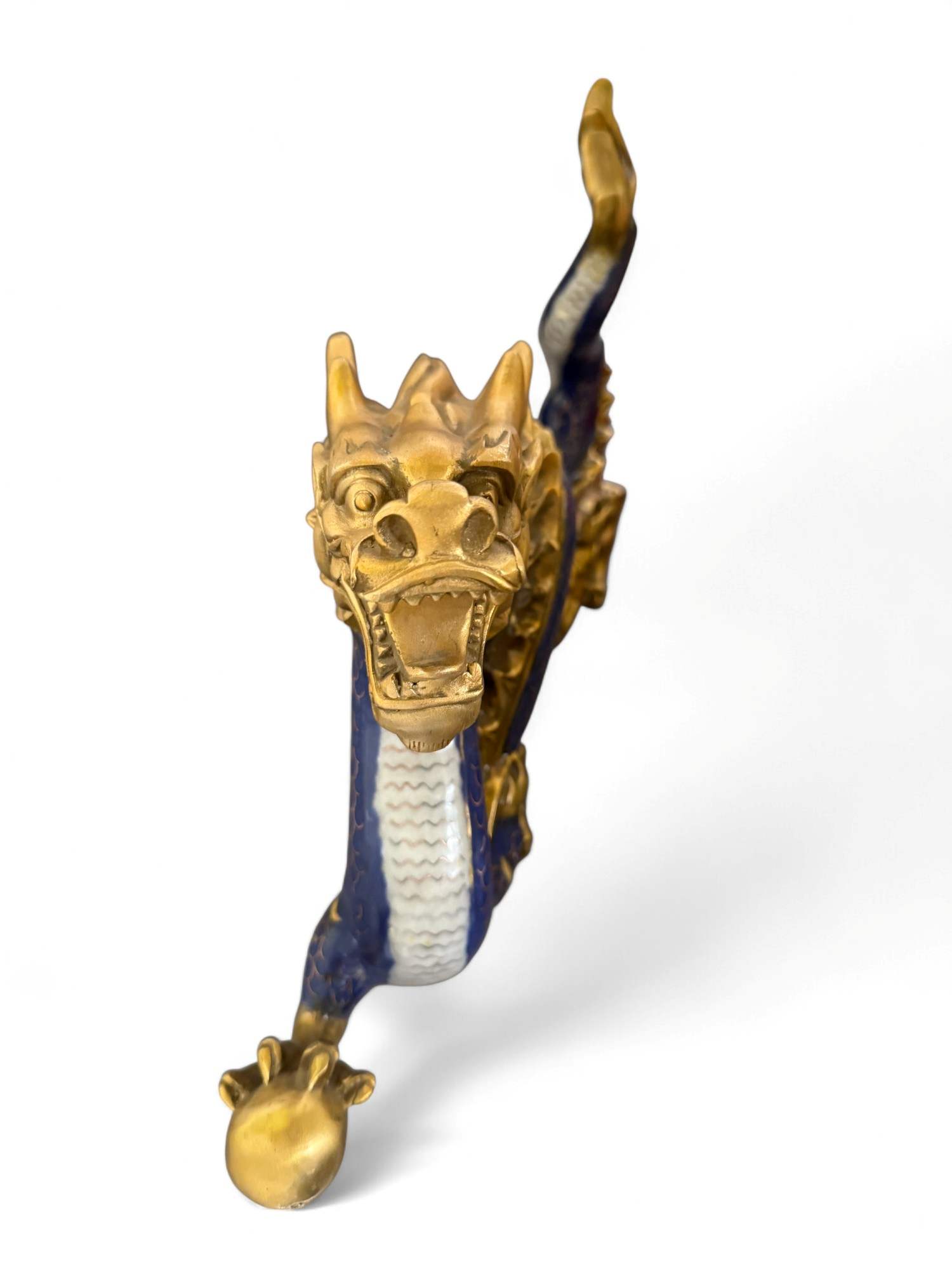 China Drachen Skulptur Bronze Figur Cloisonne 42 cm