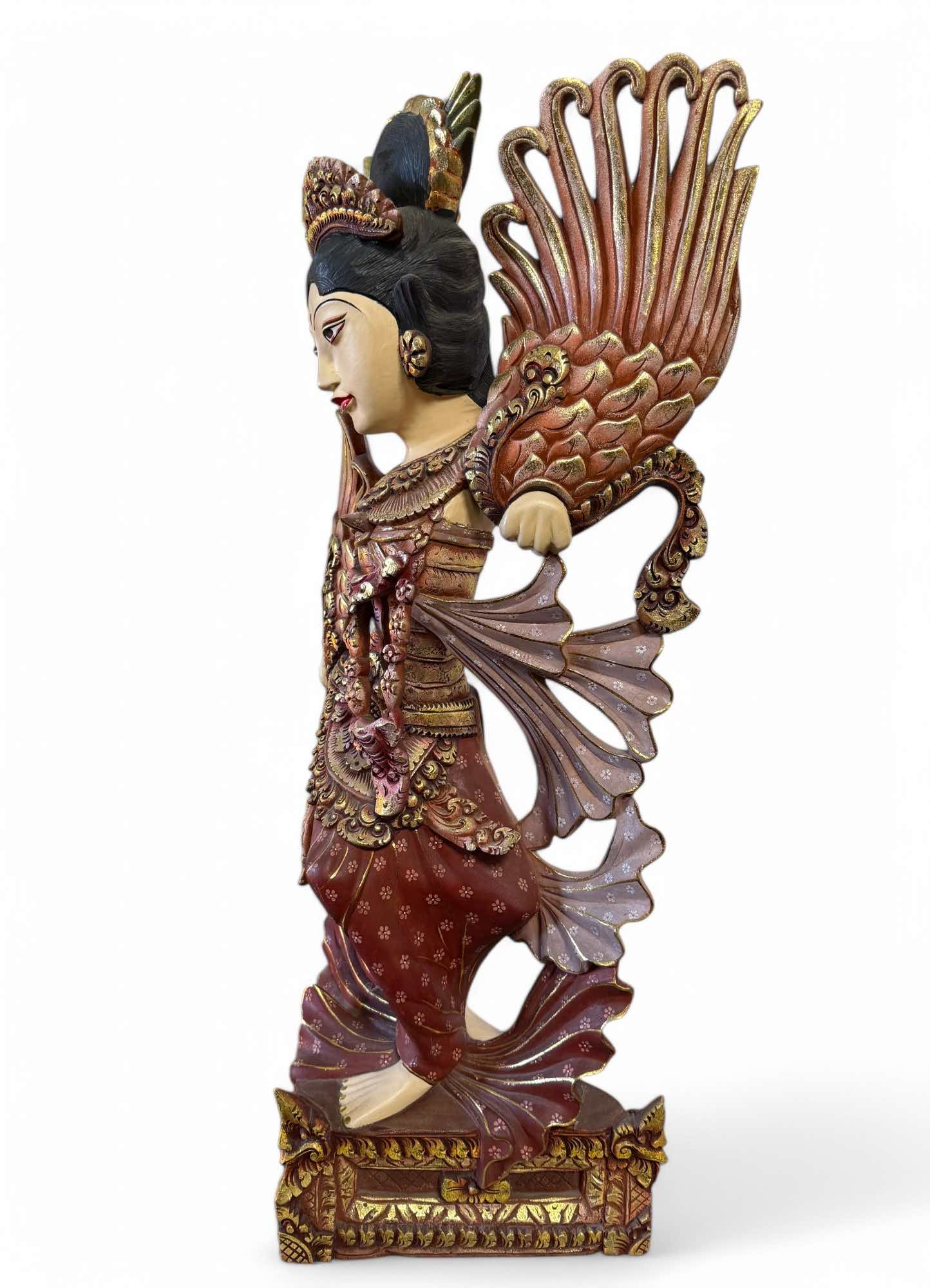 Tempeltänzerin Holz Figur (80cm) Thailand Skulptur