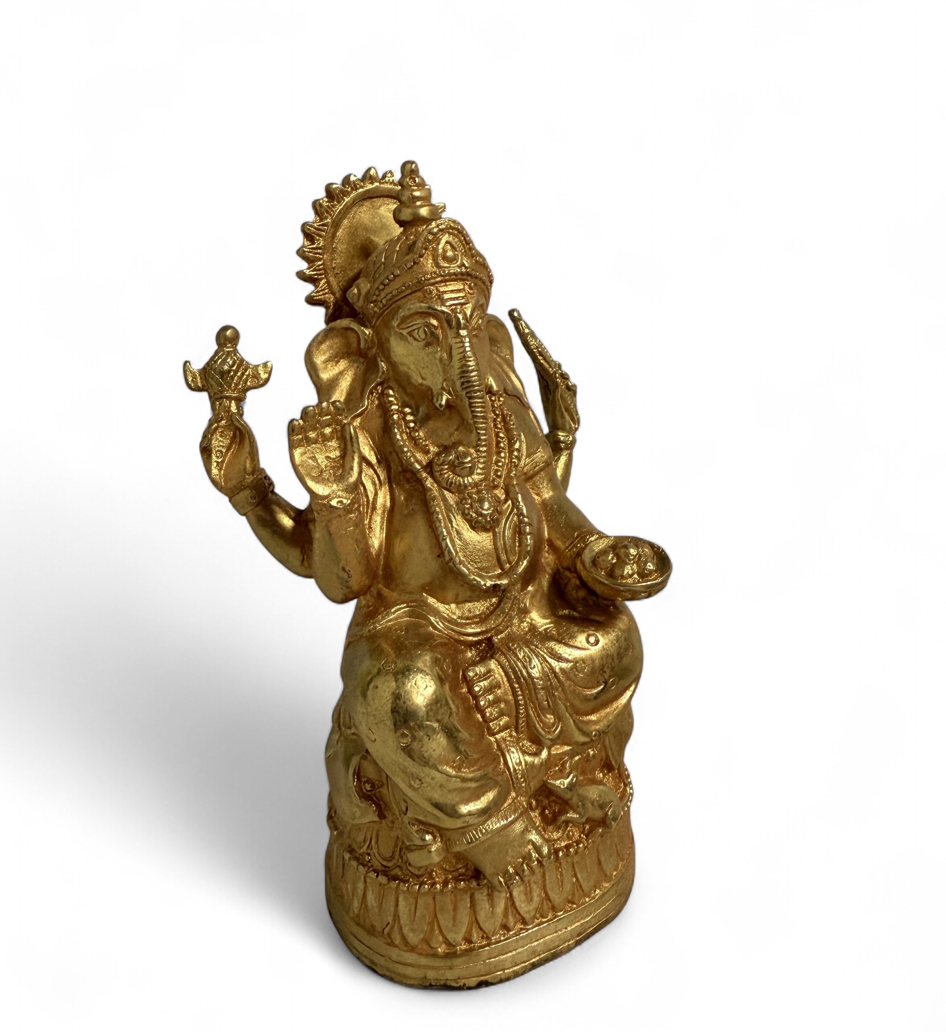 Ganesha Figur Bronze Skulptur 16 cm