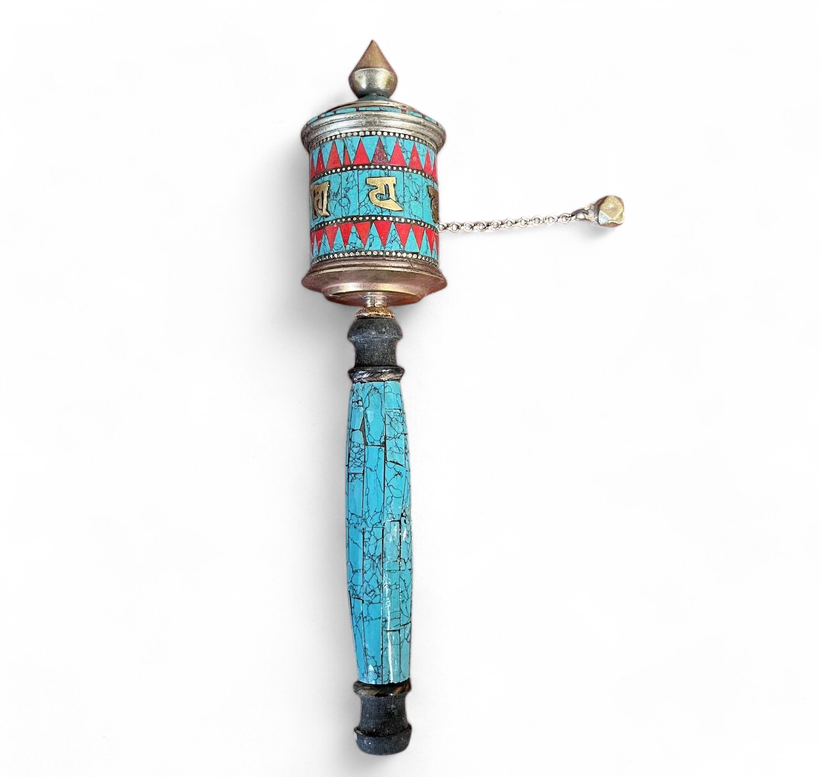 Gebetsmühle Tibet Buddhismus Türkis & Schaumkoralle Gebetsmühle Tibet Buddhismus Türkis & Schaumkoralle