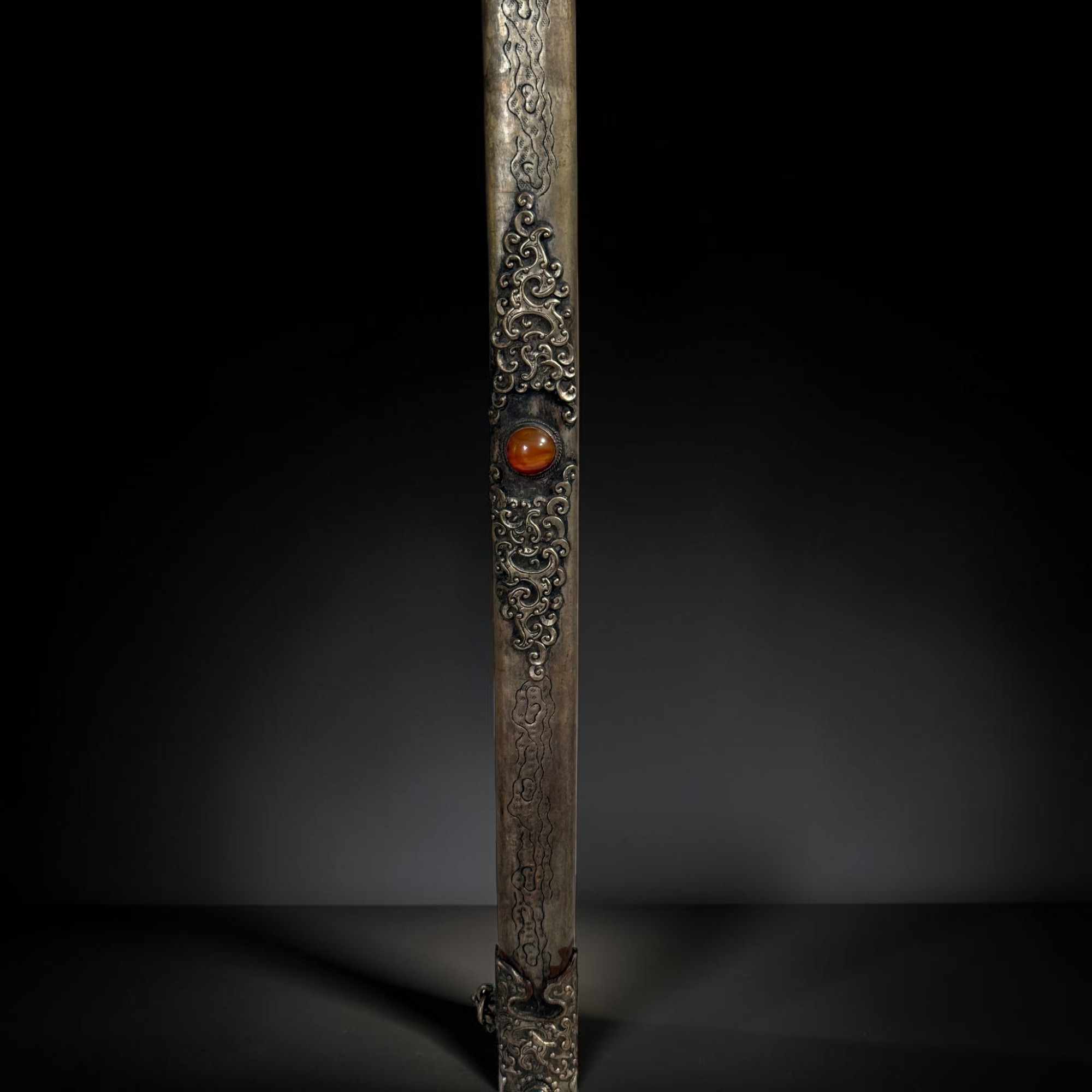 Altes chinesisches Schwert Jian aus Eisen & Metall 100cm
