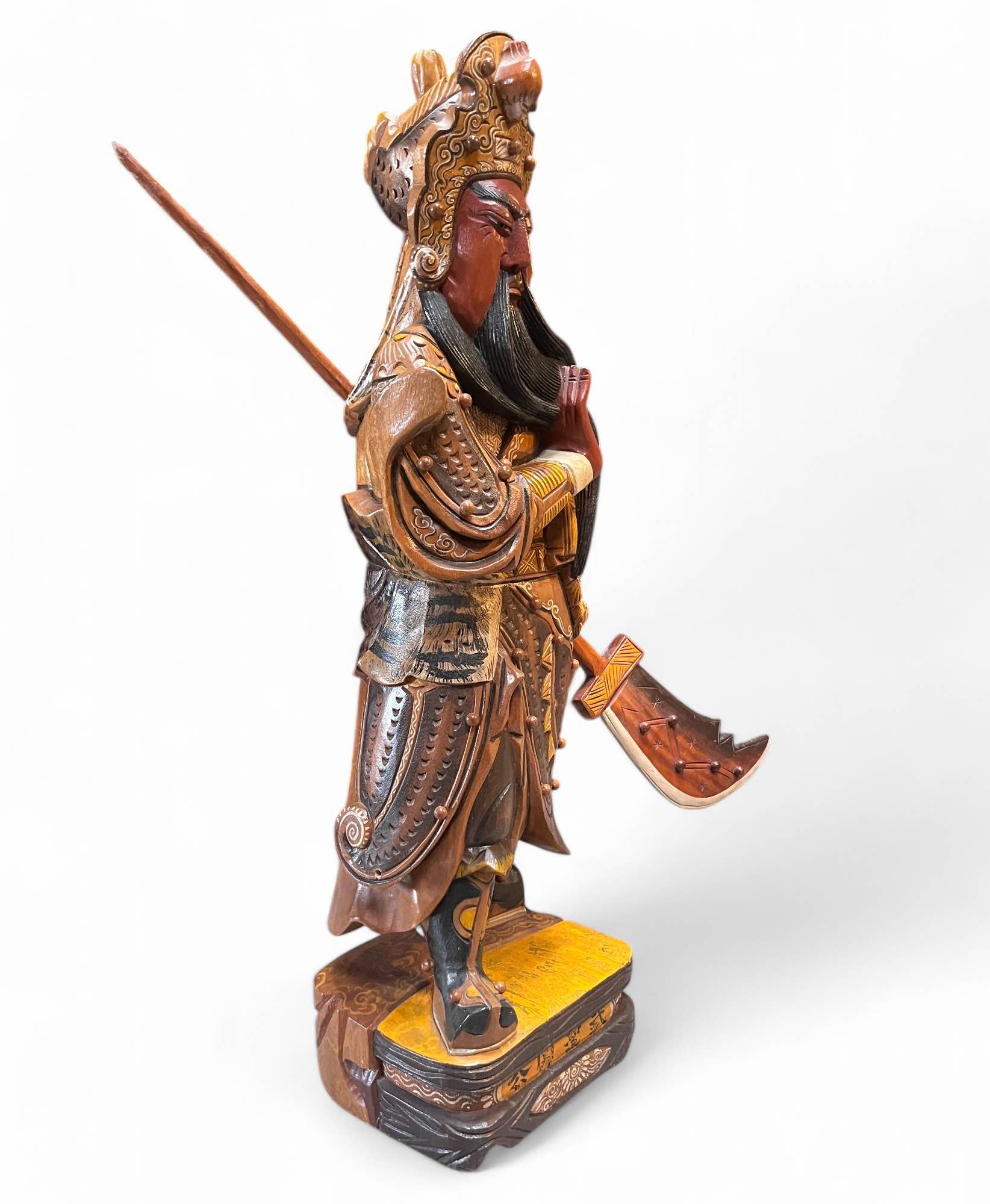 Guan Yu Krieger Holz Statue - China