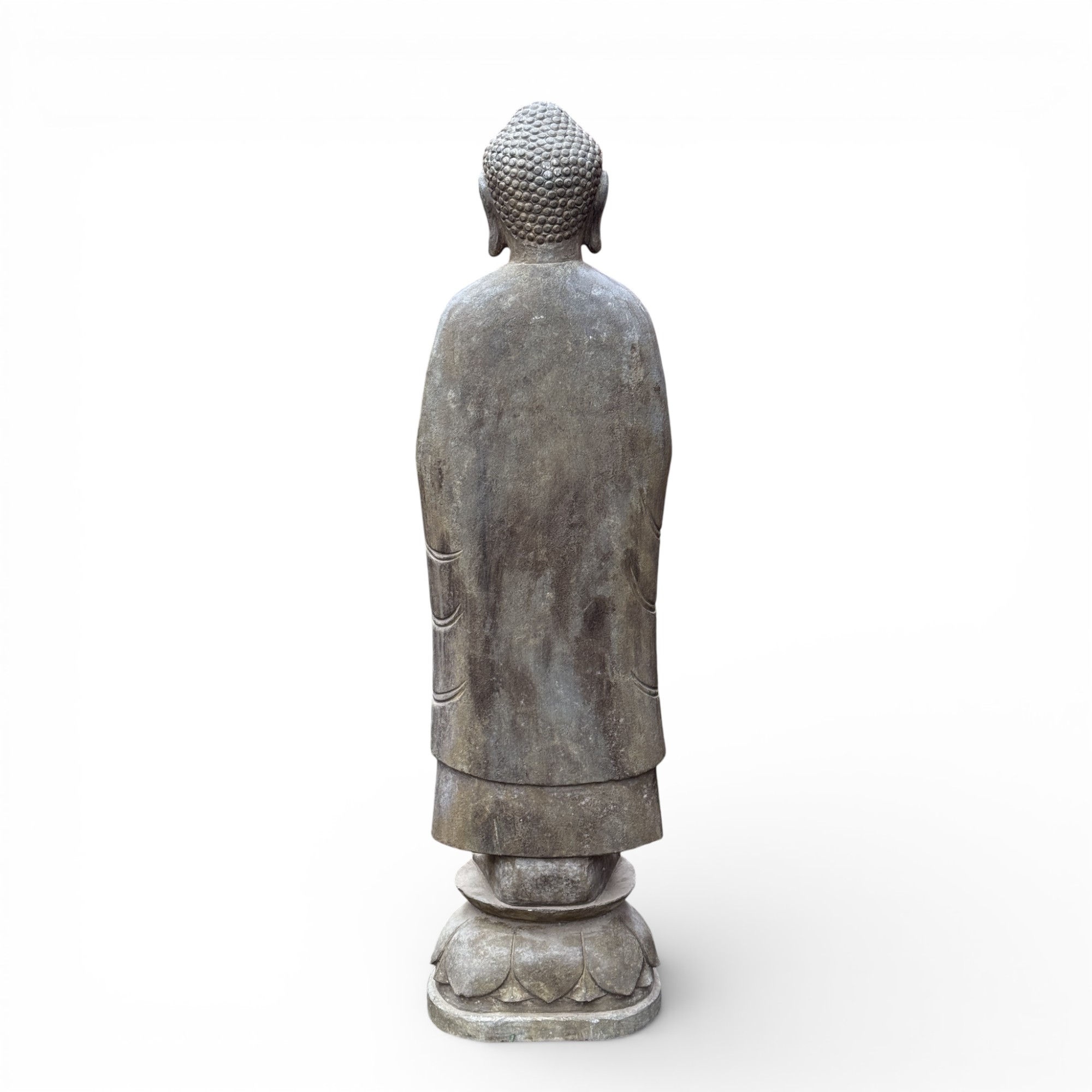 Meditierender Garten Buddha aus Naturstein - 121 cm groß - Amitabha