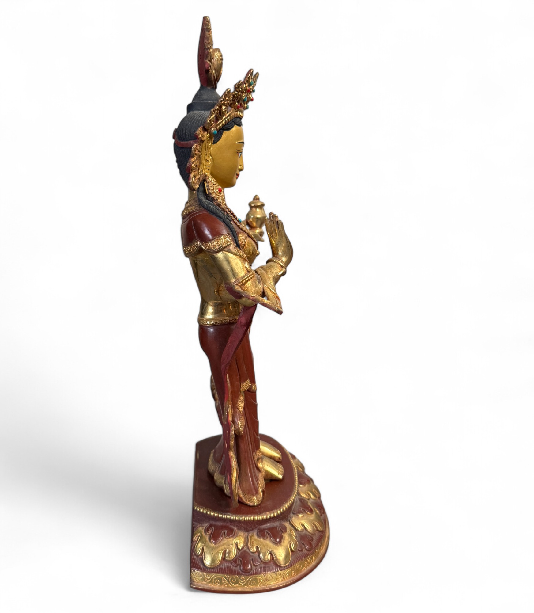 KalashTara Figur Bronze Skulptur aus Nepal - 36 cm groß