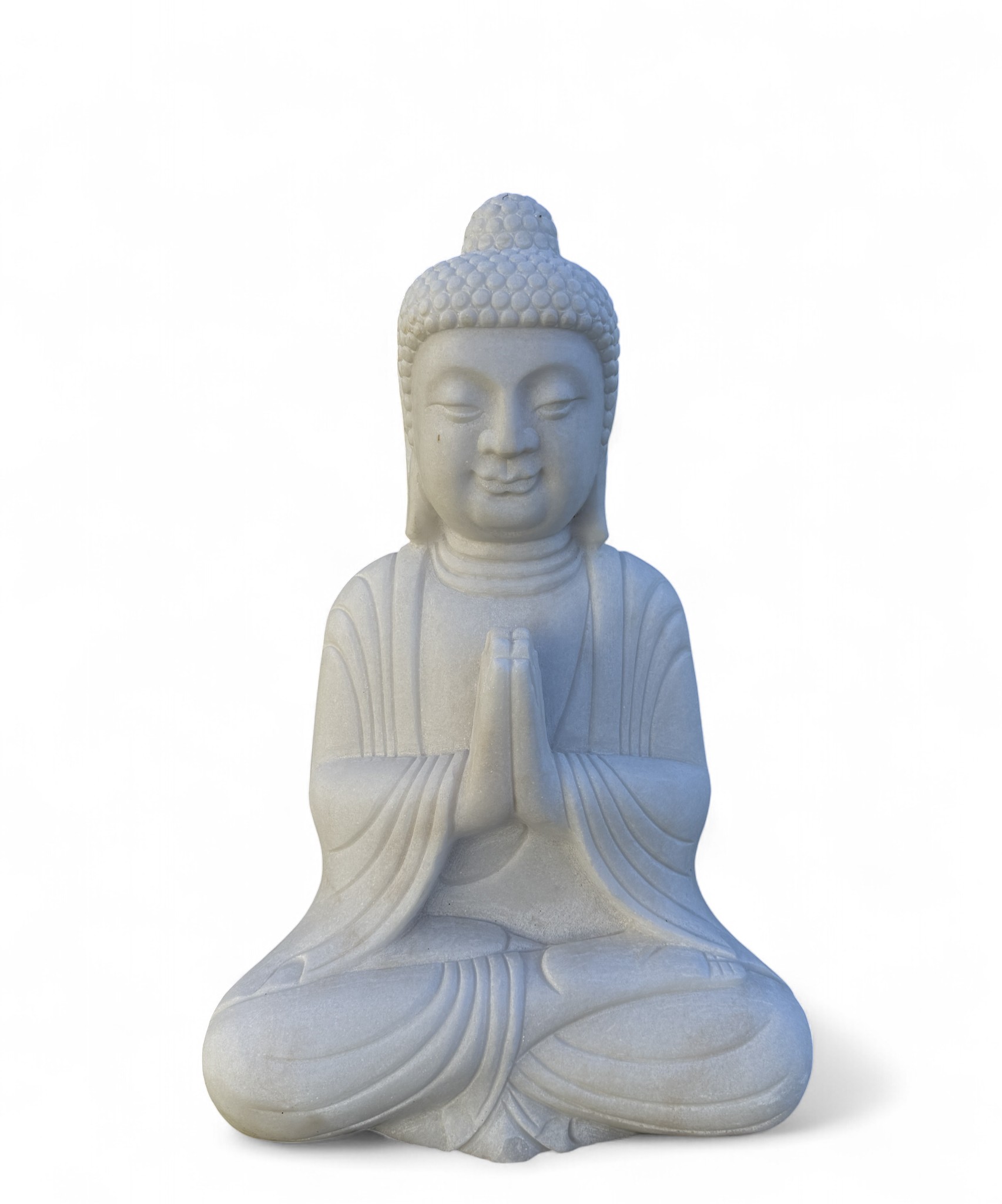 Garten Buddha Statue Marmor Stein Anjali Mudra