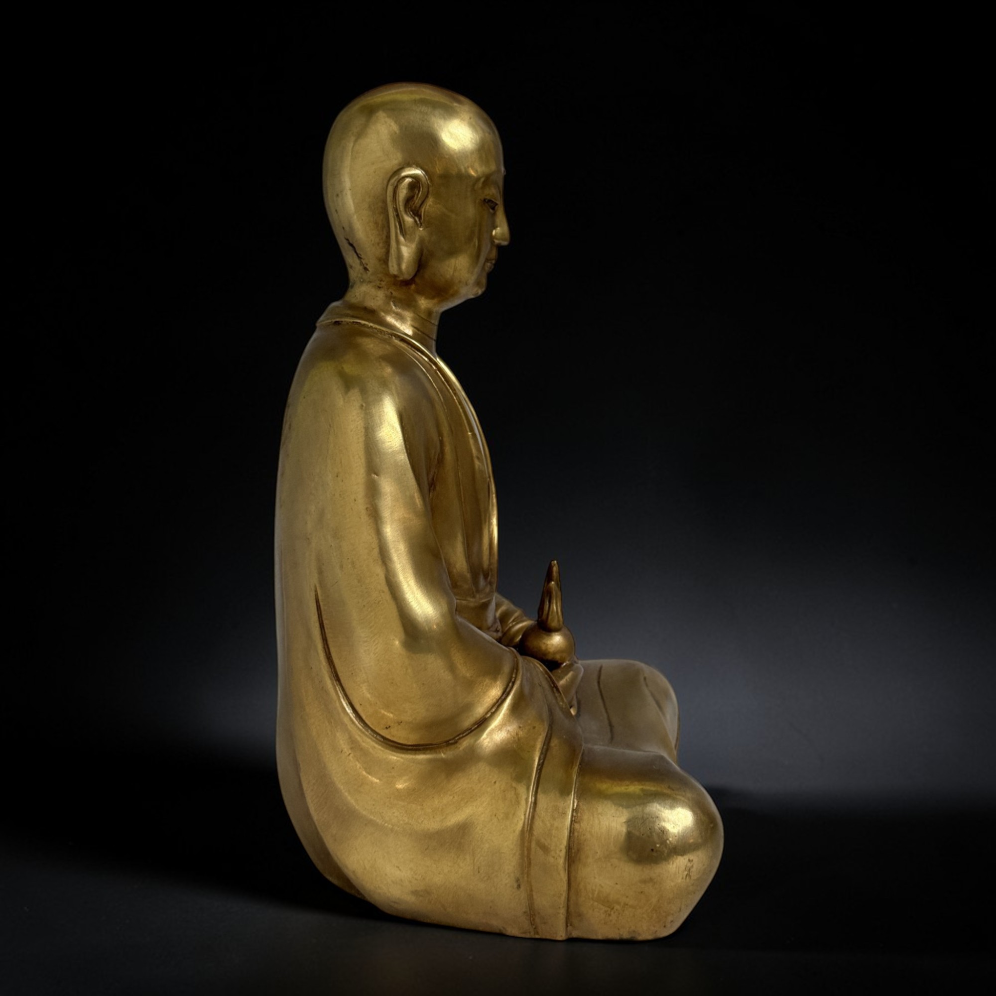 Massive Bronze Statue Jizo Bosatsu 29cm – Kshitigarbha Bodhisattva 4,5kg