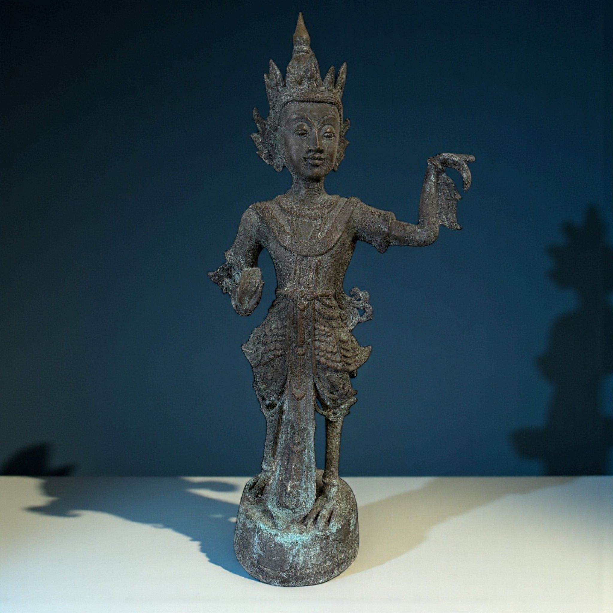 Kinnara Bronze Skulptur Burma Figur 77 cm groß Kinnara Bronze Skulptur Burma Figur 77 cm groß