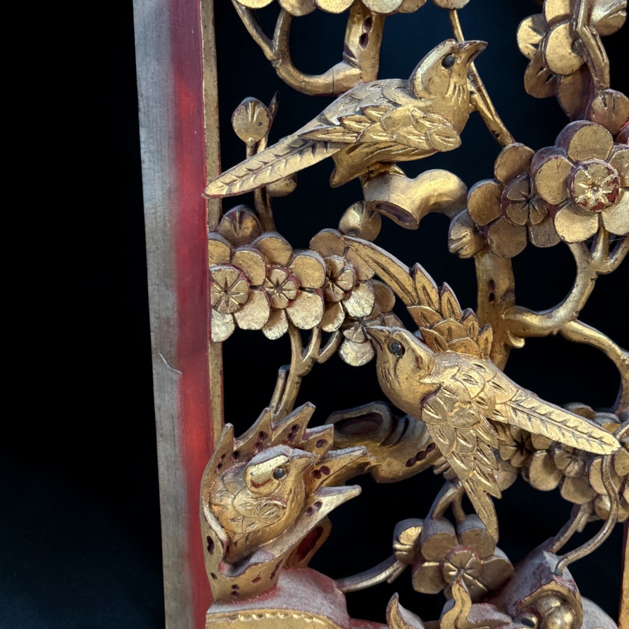 Holzschnitzerei Qilin Relief – China 19./20. Jh.