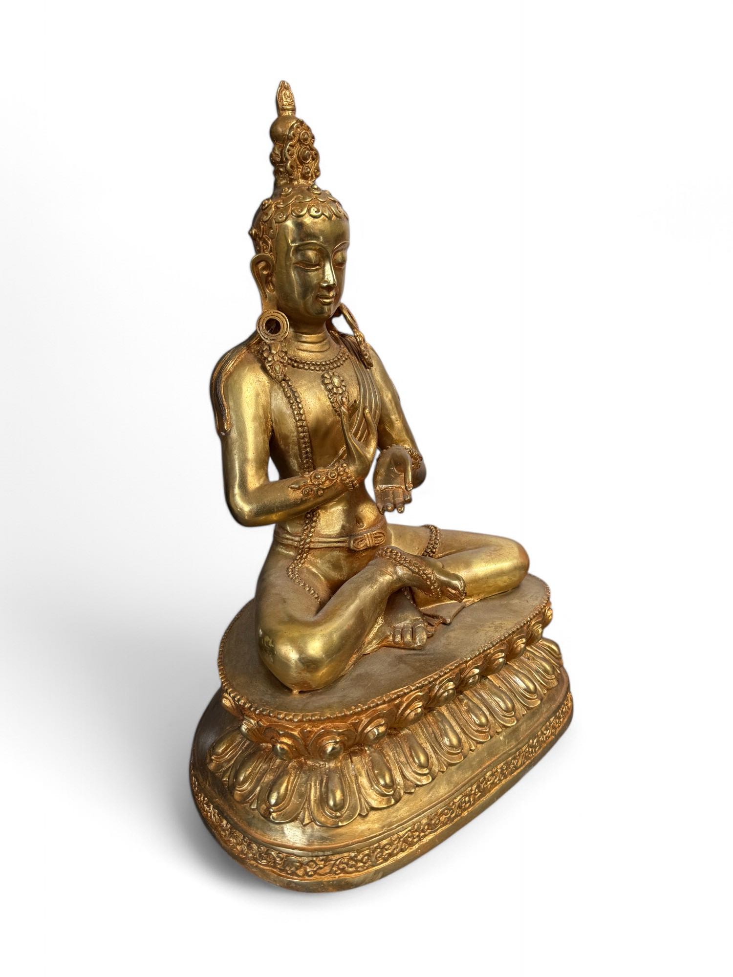 Buddha Figur Dharmachakra Mudra Bronze Skulptur 45,5 cm groß