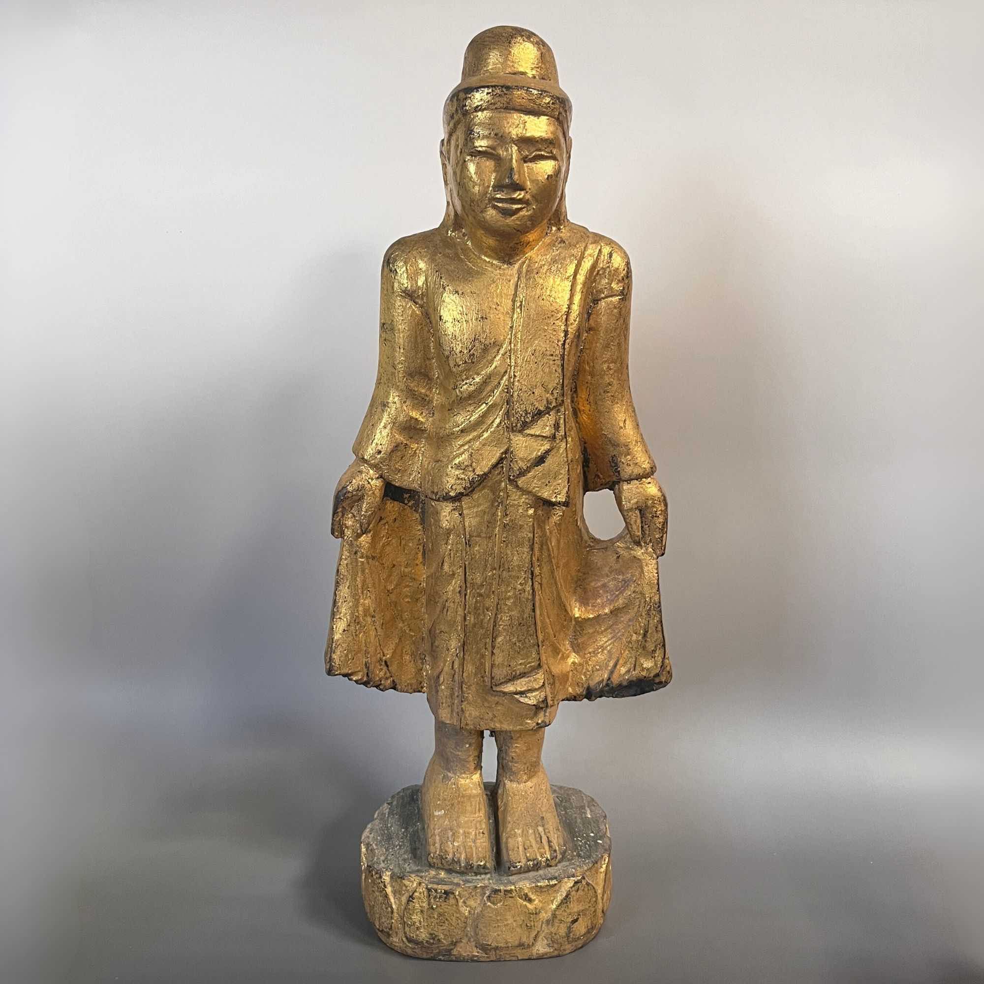 Holz Buddha Skulptur Burma Figur 61cm groß