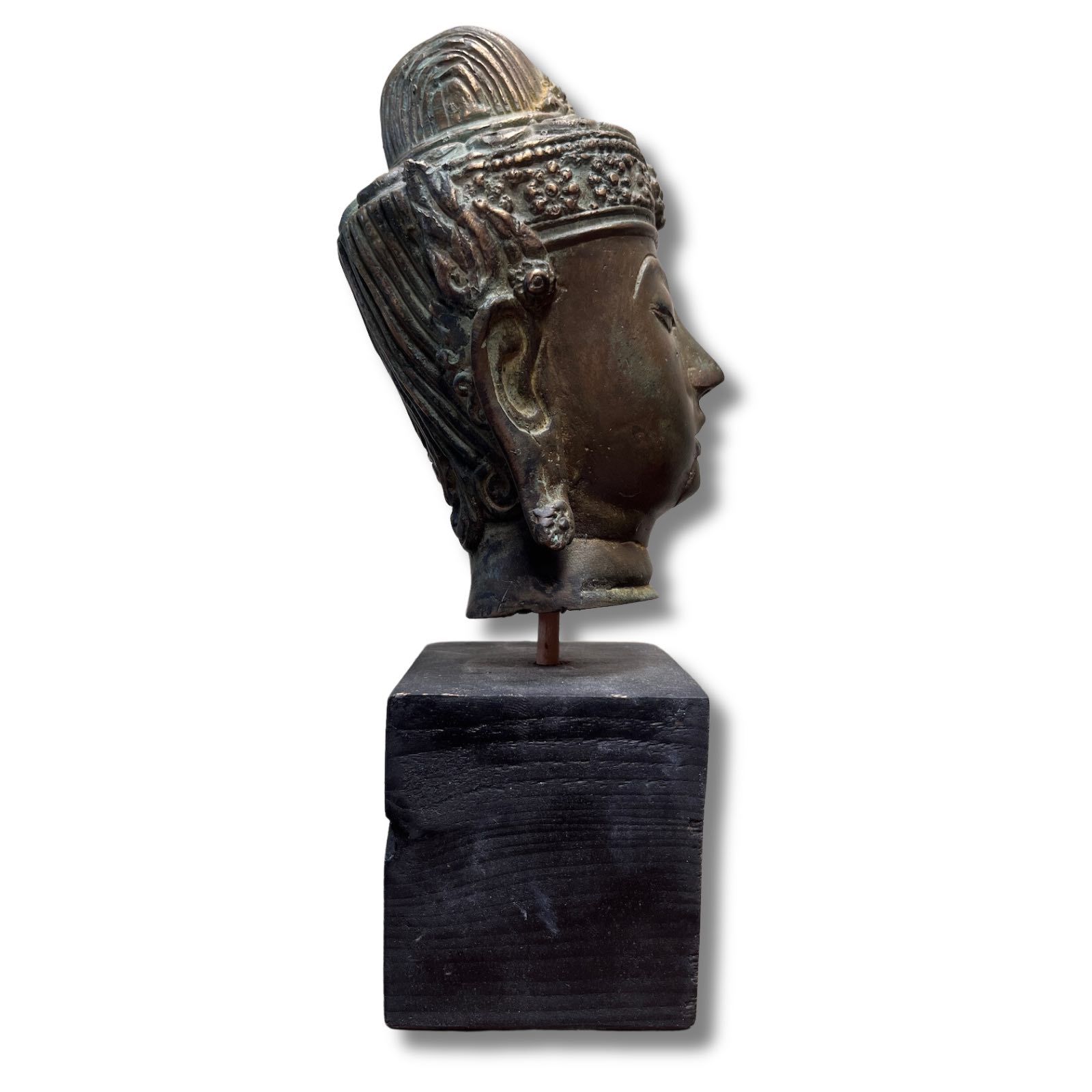Buddha Kopf Bronze Figur Thailand - 24,5cm groß
