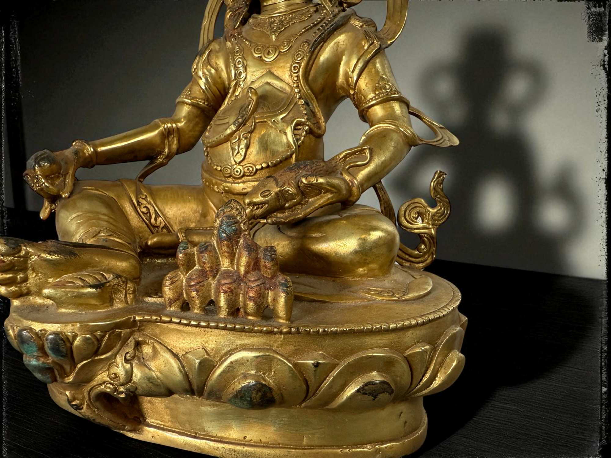 Kubera Jambhala Bronze Figur Tibet China Skulptur 29 cm groß