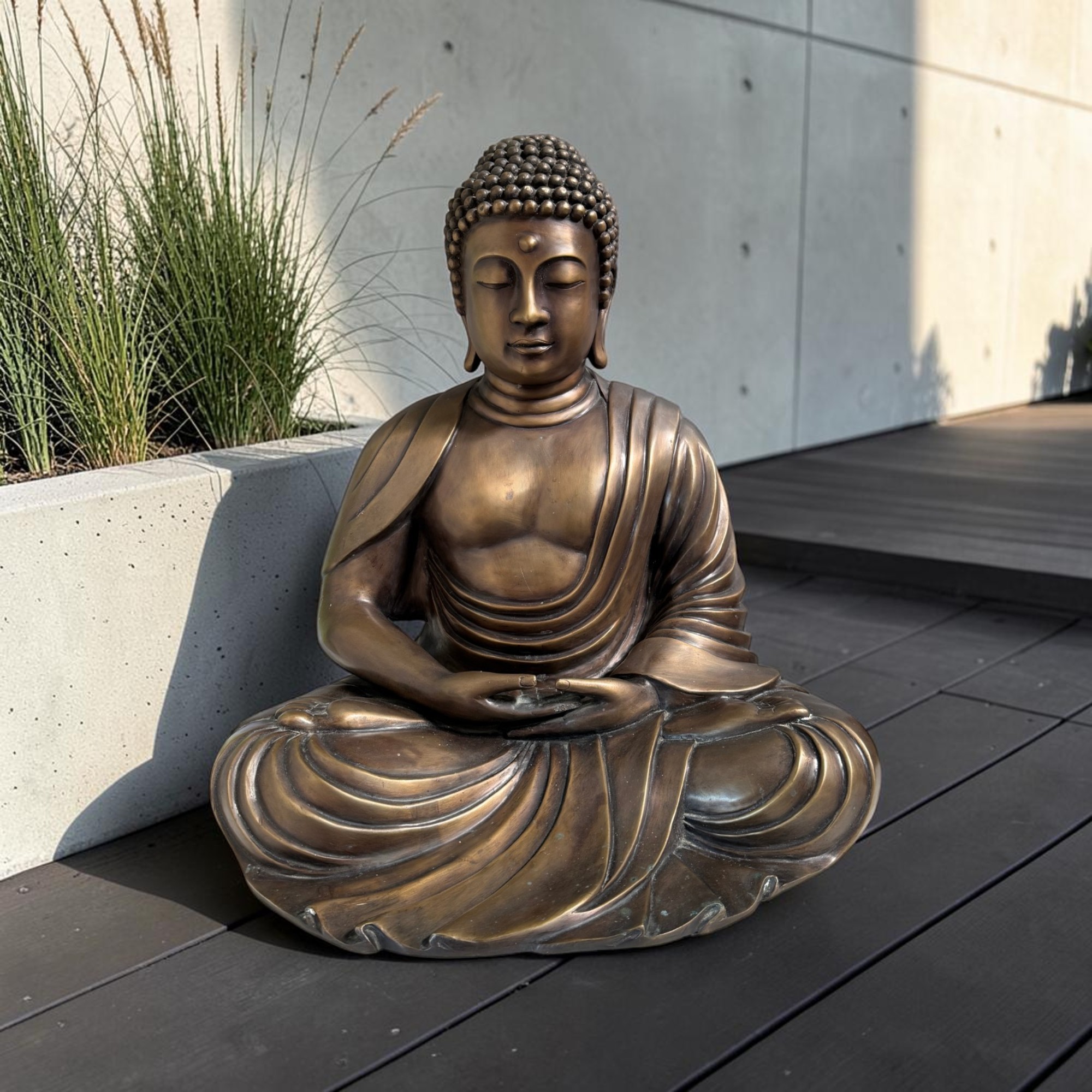Bronze Amida Buddha Kamakura Daibutsu - Japanische Figur - Unikat 56 cm / 24 kg