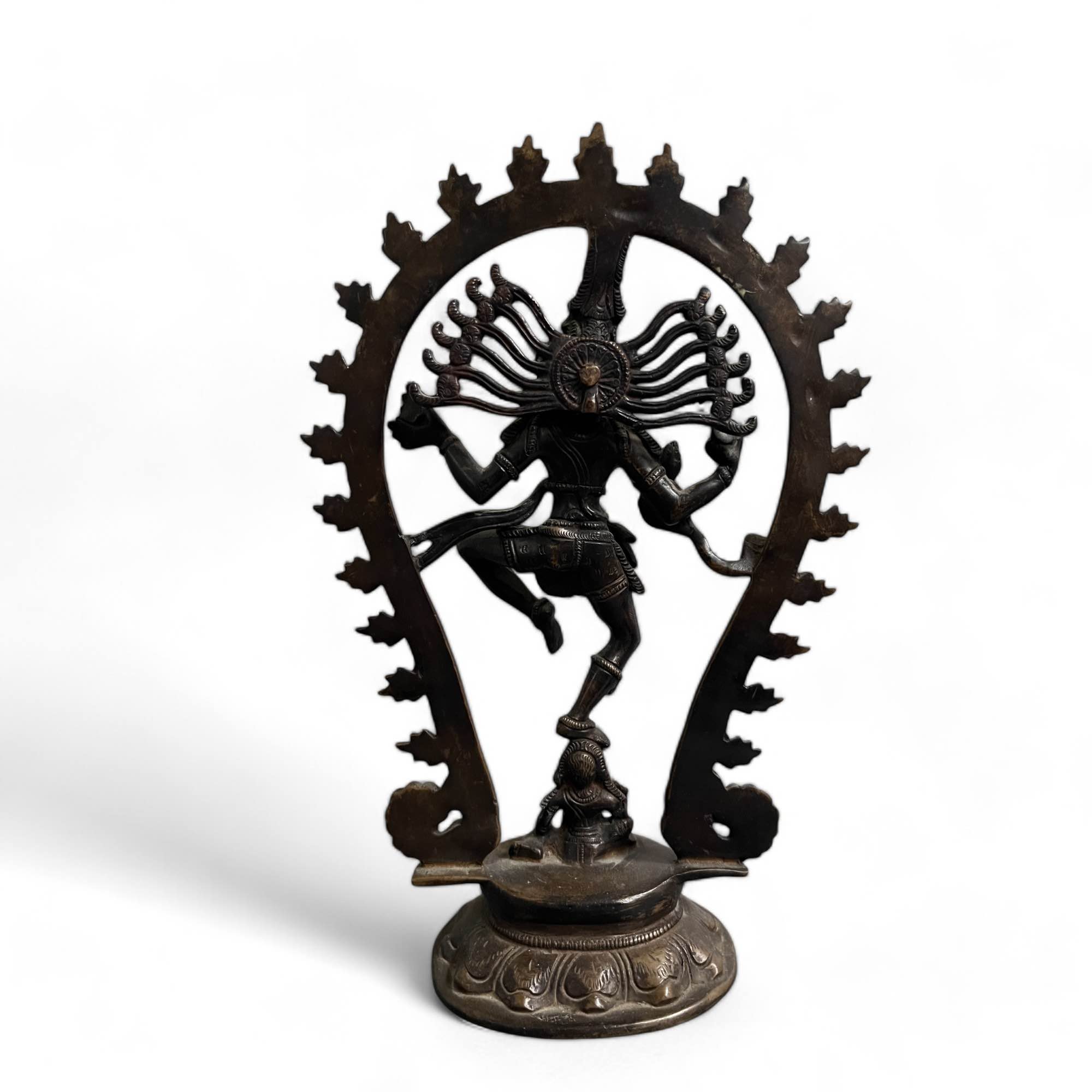Dancing Shiva Figur Bronze Indien Skulptur -alt