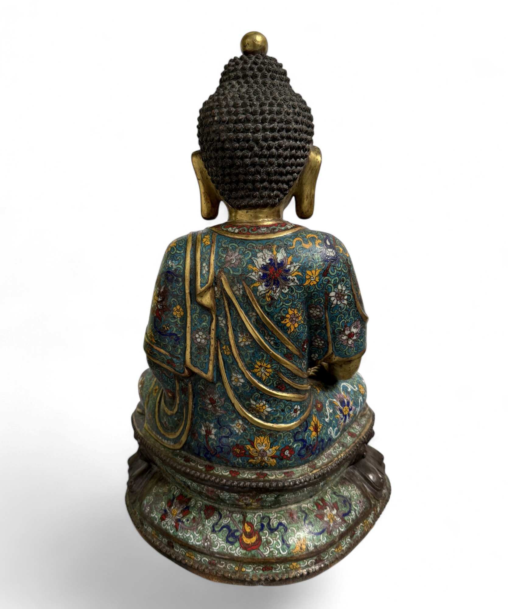 Buddha Figur Bronze Cloisonne Skulptur 50 cm groß