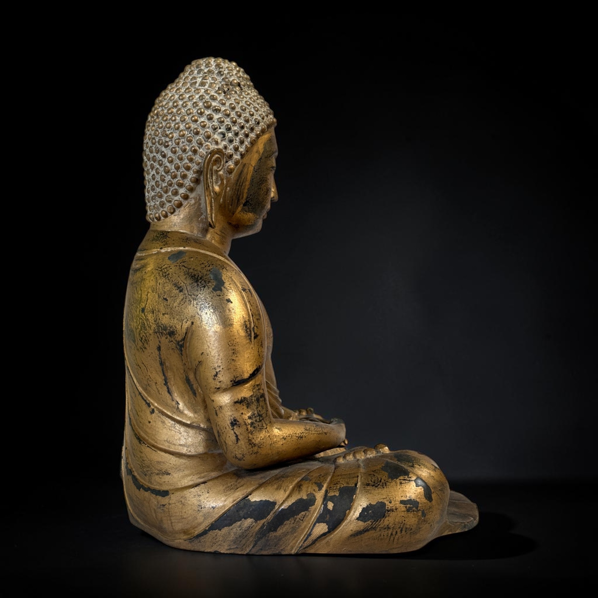 Bronze Amida Buddha Kamakura Daibutsu - Japanische Figur - Unikat 34 cm / 4,5 kg