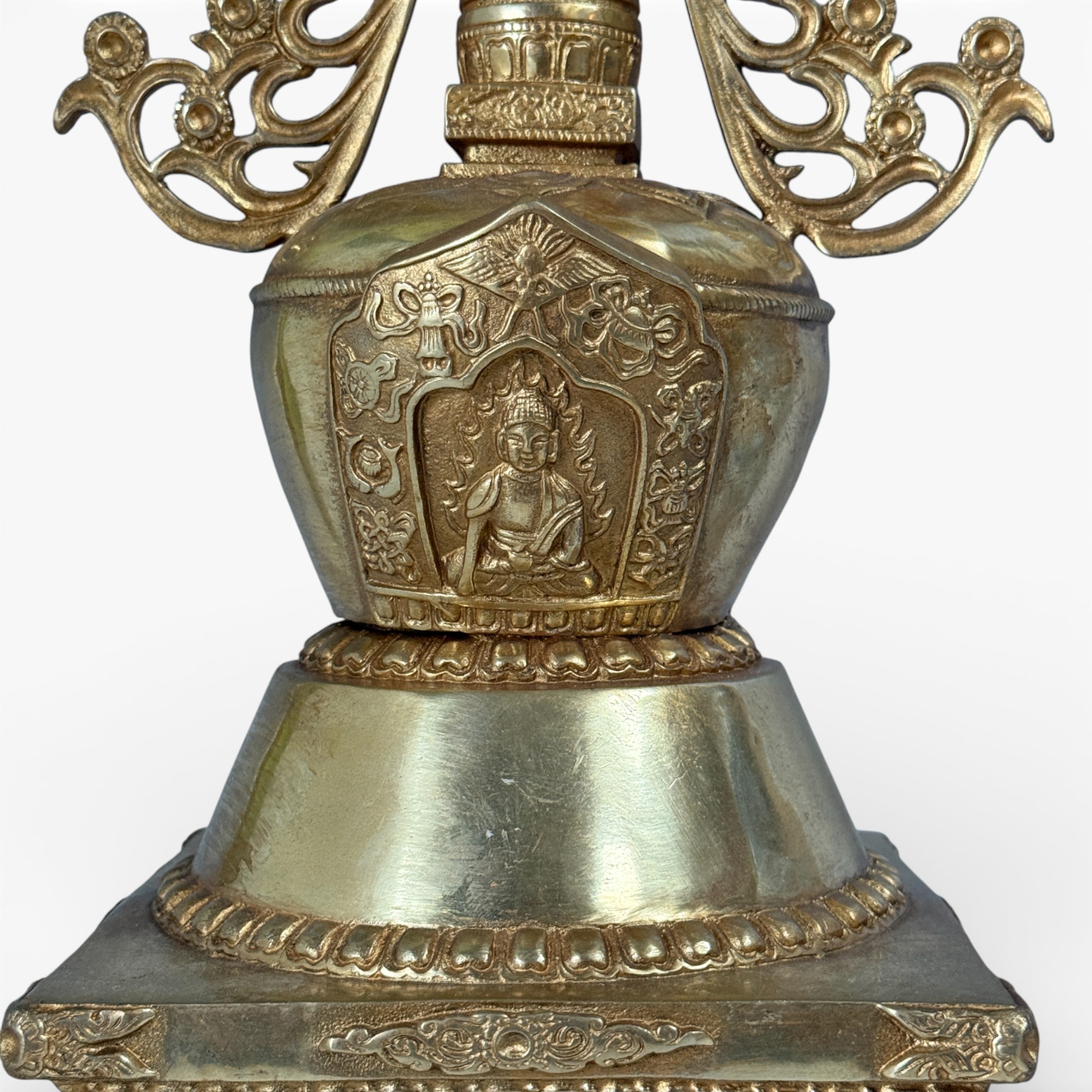 Buddhistische Stupa Buddha Pagode aus Bronze