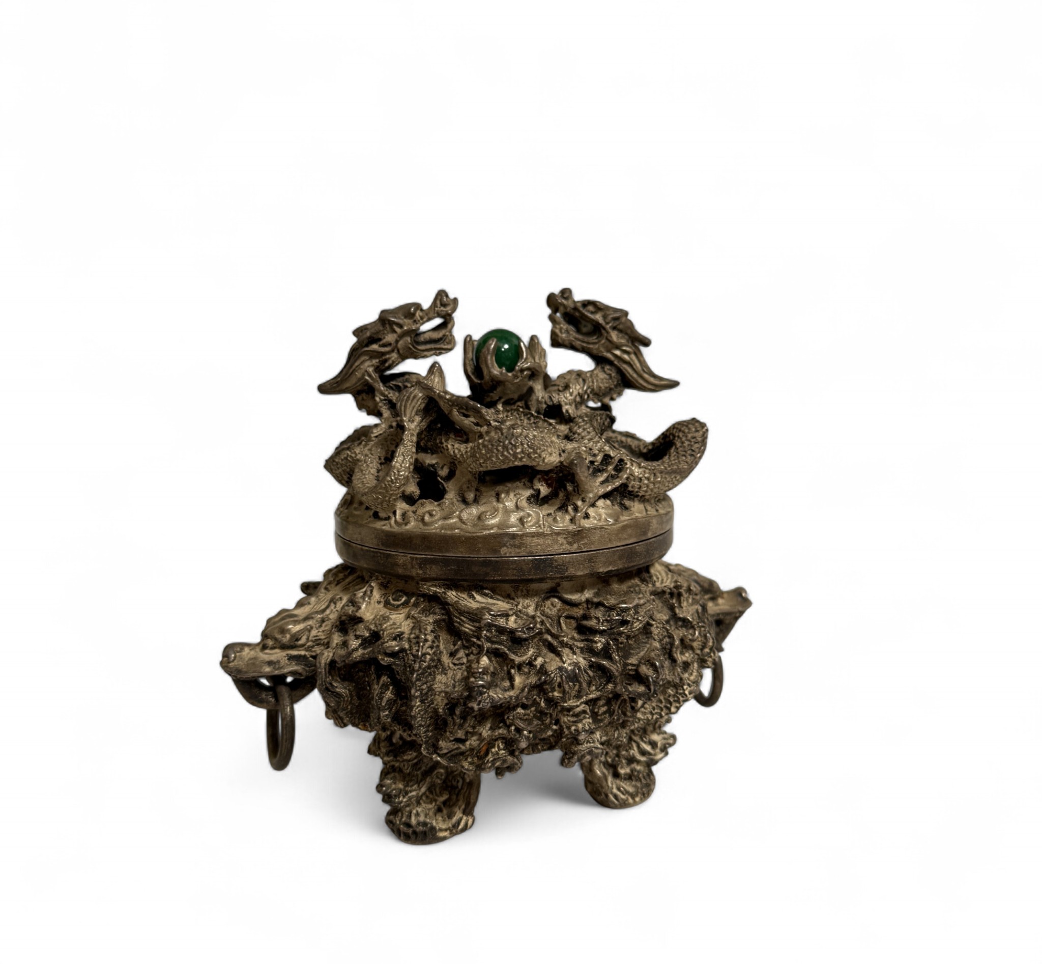 Räuchergefäß Drachen verziert - Bronze Gefäß