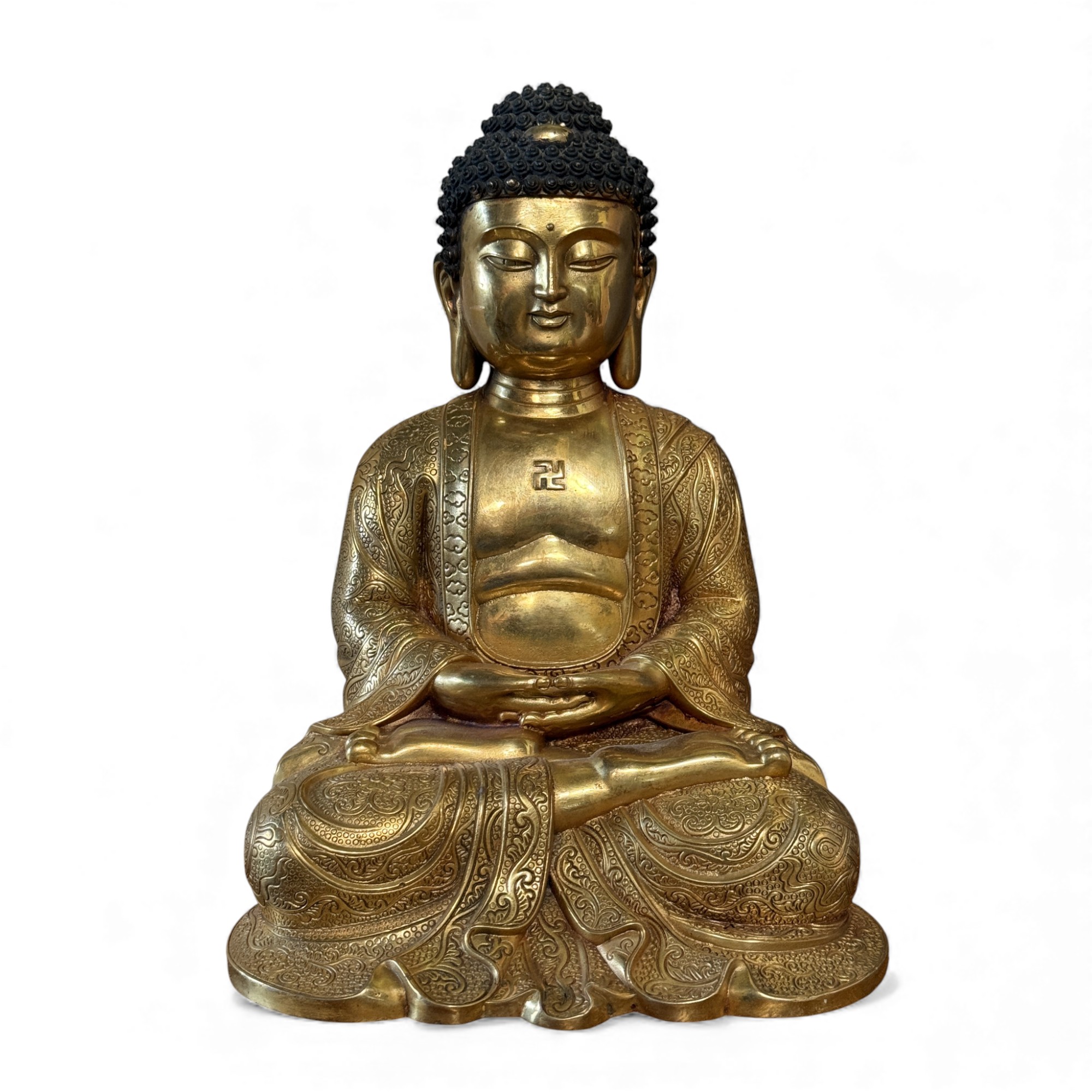 Bronze Buddha Figur - Meditations Geste - 27 cm