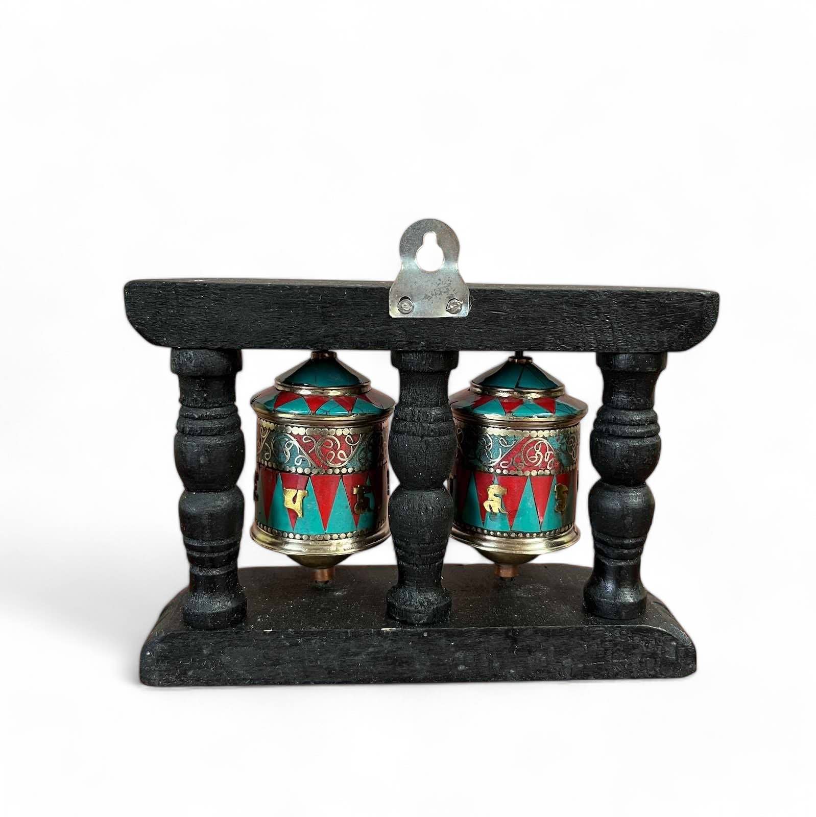 Gebetsmühle Tibet Buddhismus Türkis & Schaumkoralle