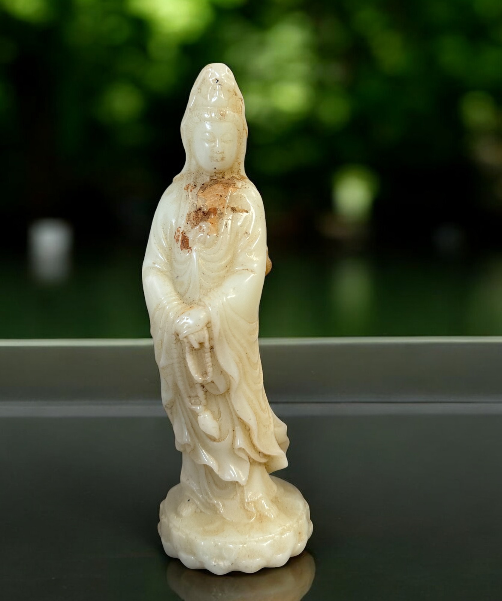 Jade Buddha Figur China Skulptur Liebhaberstück