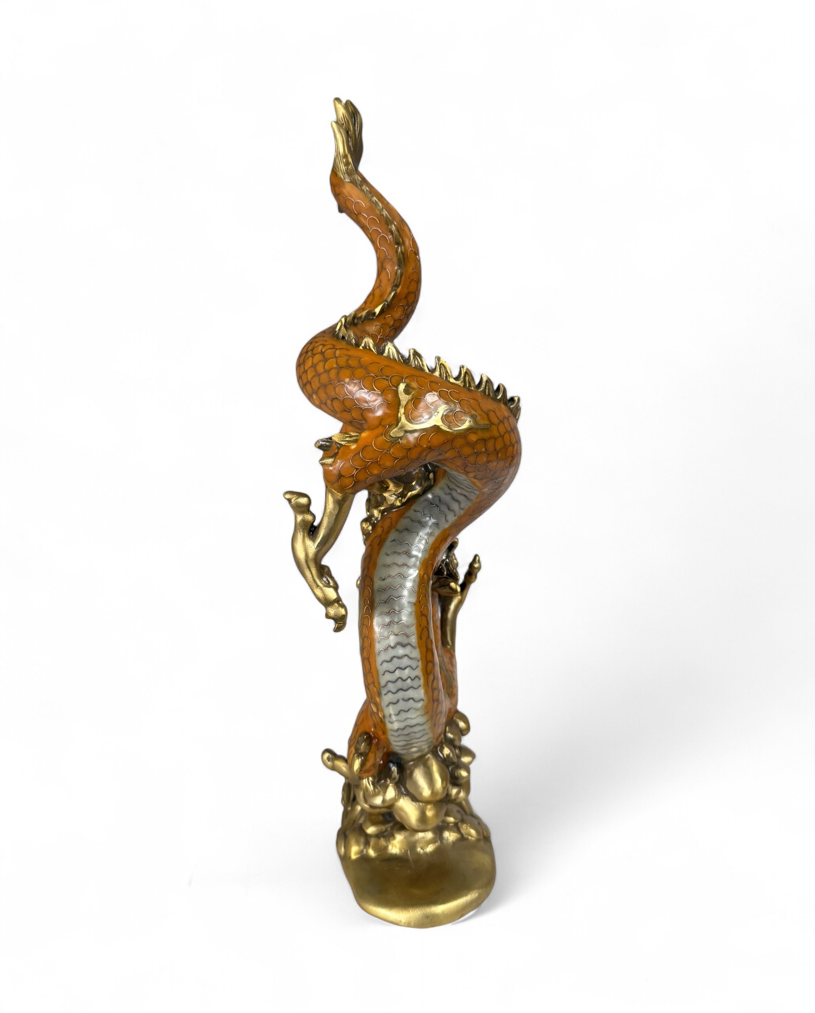 China Drachen Skulptur aus Bronze / Cloisonne