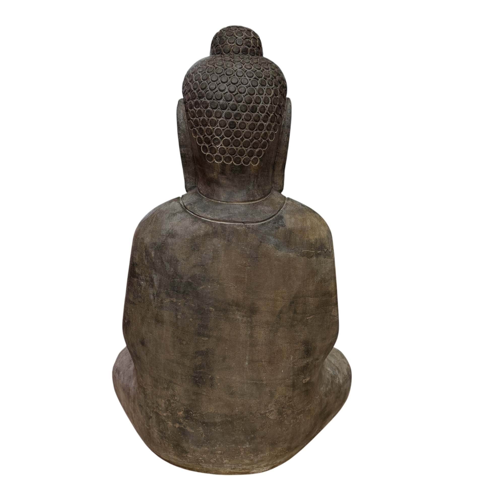Buddha Garten Statue Naturstein Namaskar Mudra 81cm