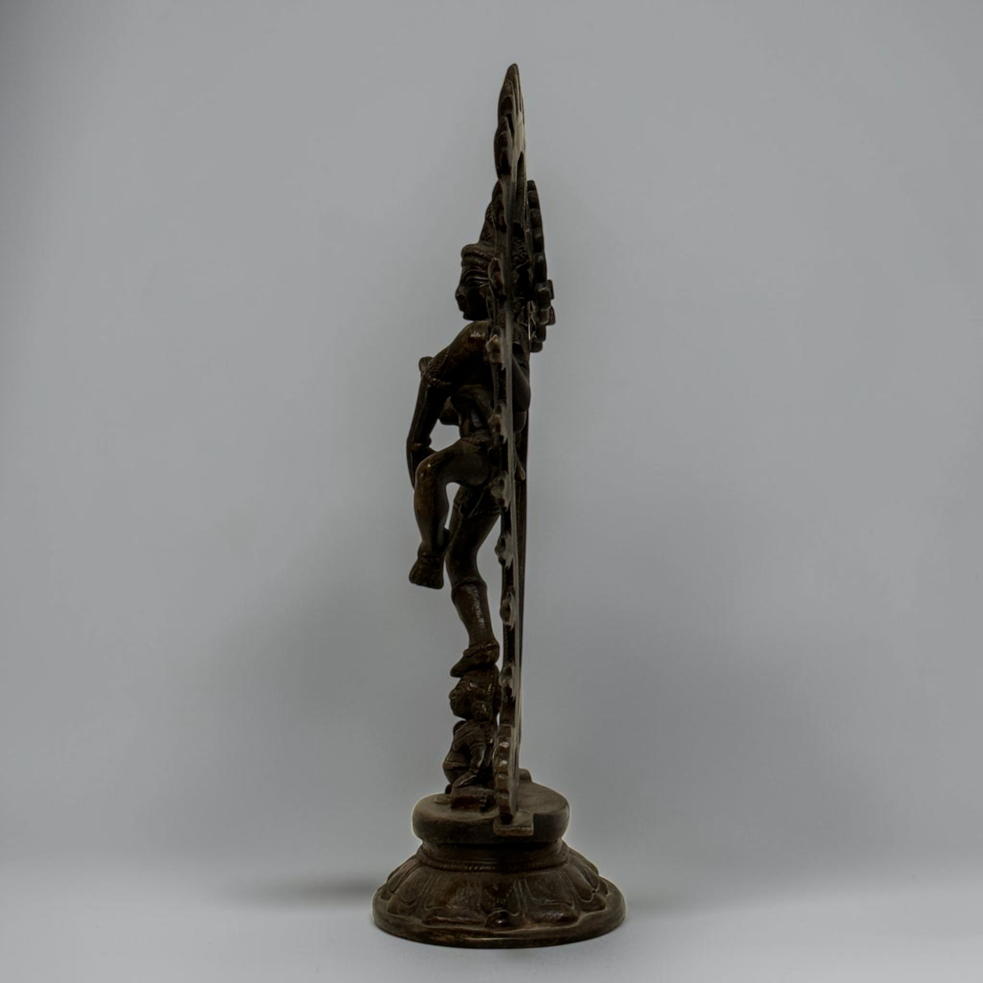Dancing Shiva Figur Bronze Indien, Nataraja Statue 30 cm, Vintage Skulptur