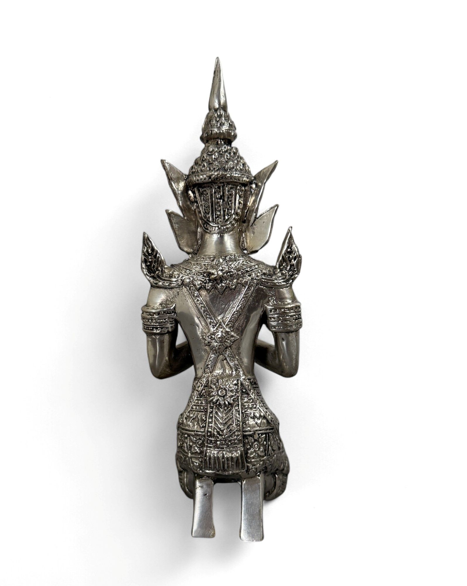 Thailändischer Tempelwächter aus Bronze – 17,5 cm Figur