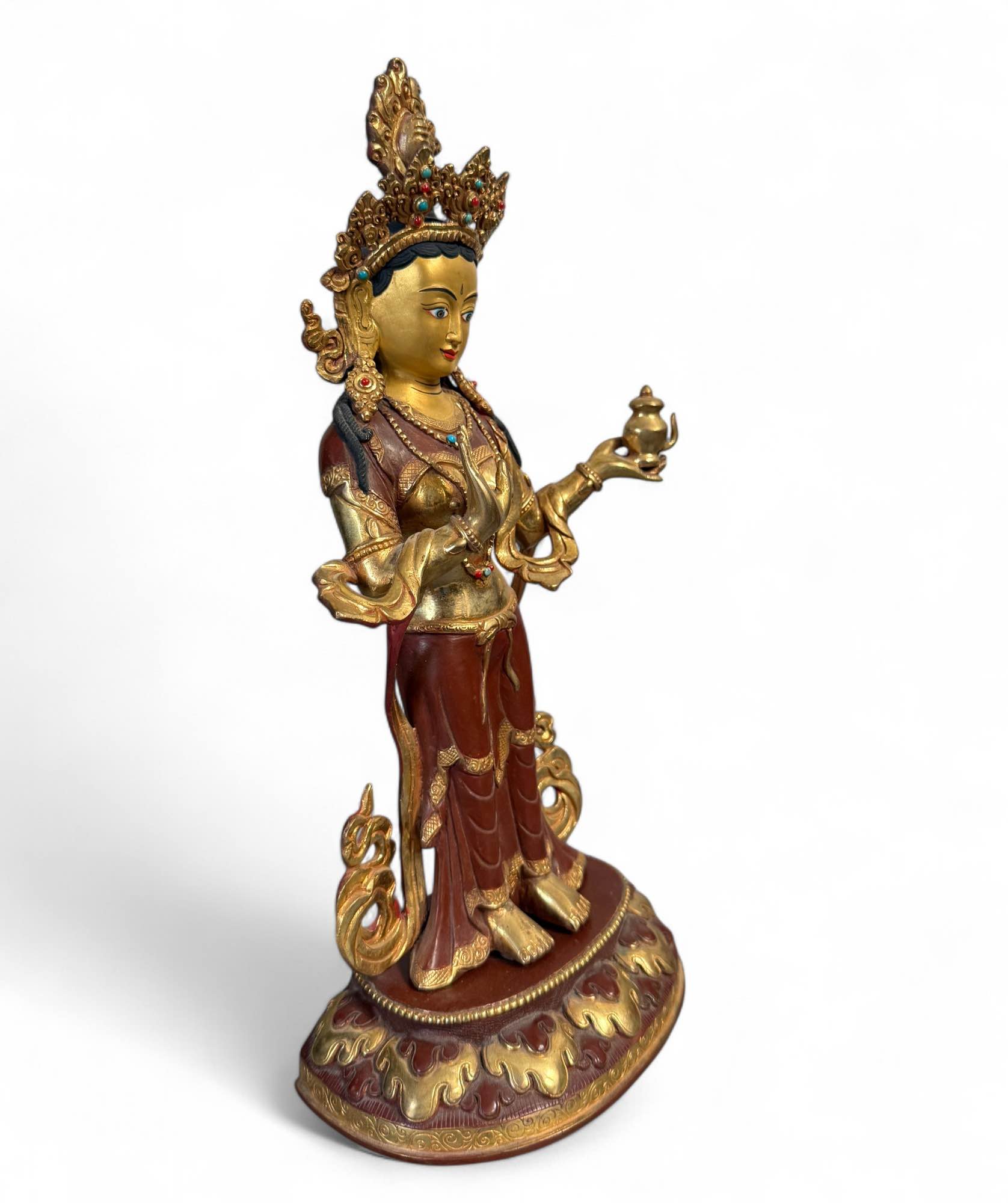 KalashTara Figur Bronze Skulptur aus Nepal - 36 cm groß