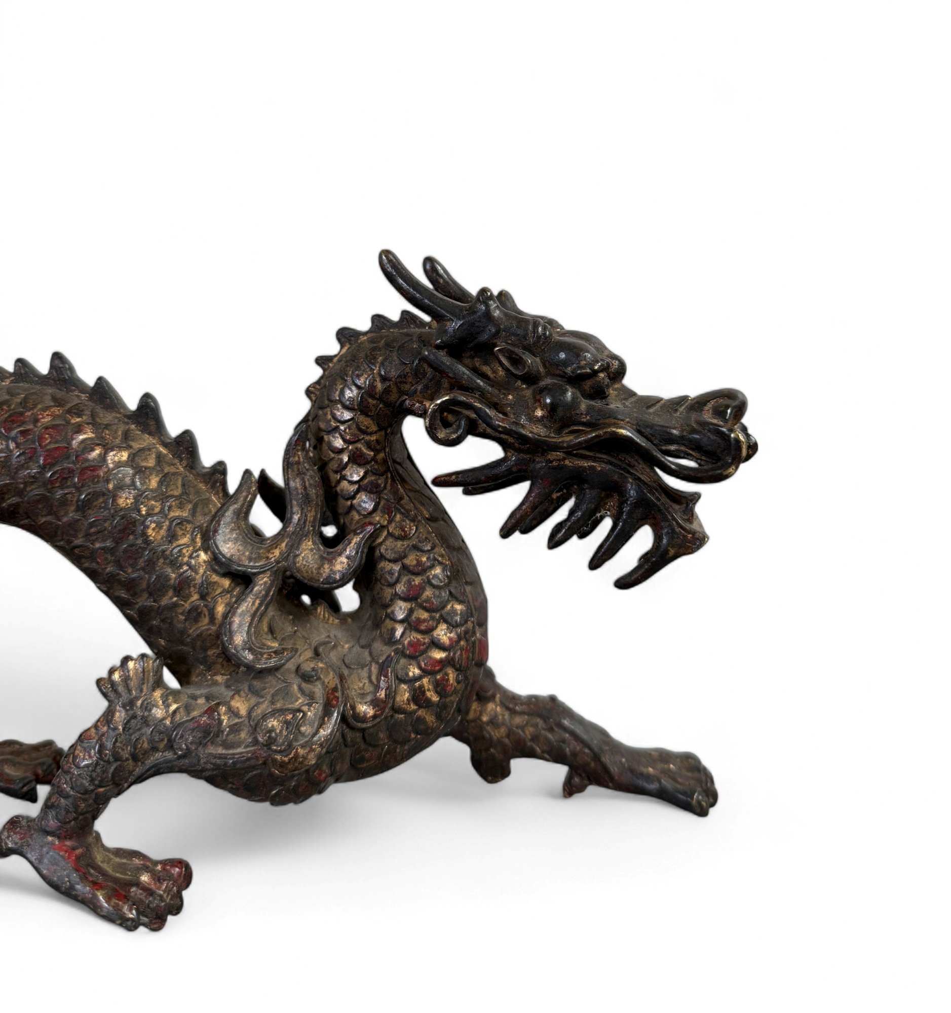 Bronze Drache China – Chinesische Drachenfigur 34 cm