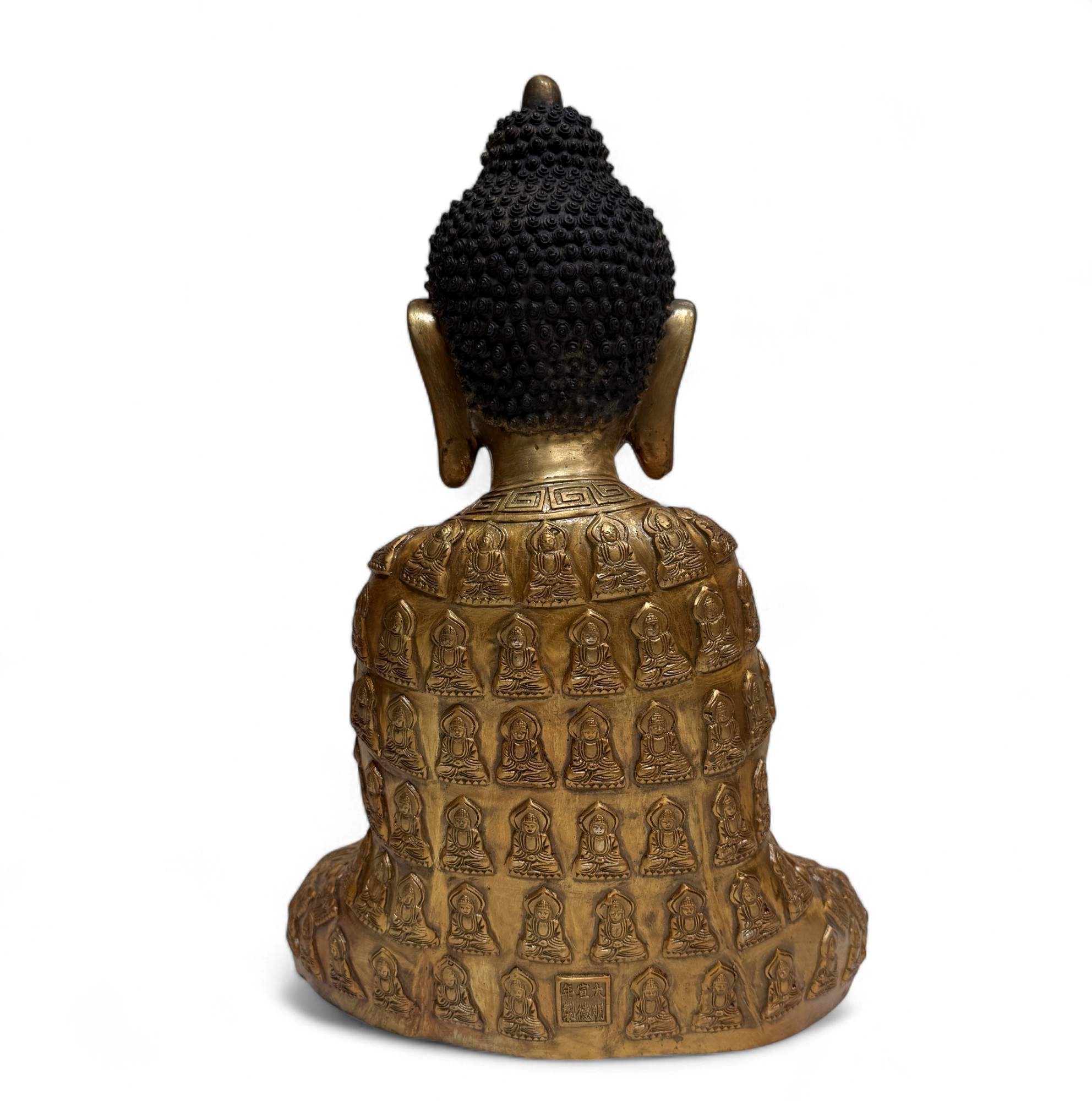 Buddha Skulptur mit Anjali Mudra aus Bronze - 40 cm groß