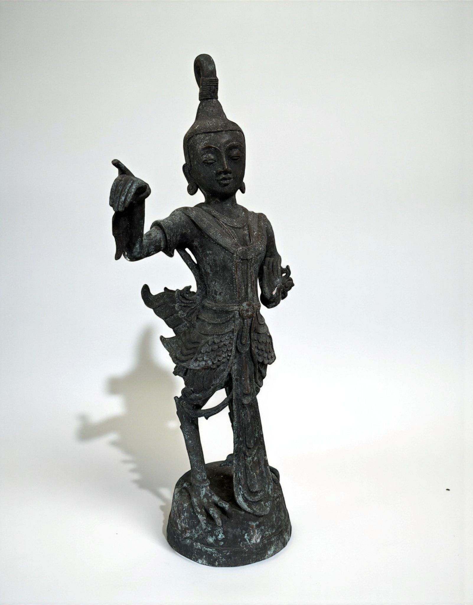 Kinnari Bronze Skulptur Burma Figur 74 cm groß Kinnari Bronze Skulptur Burma Figur 74 cm groß