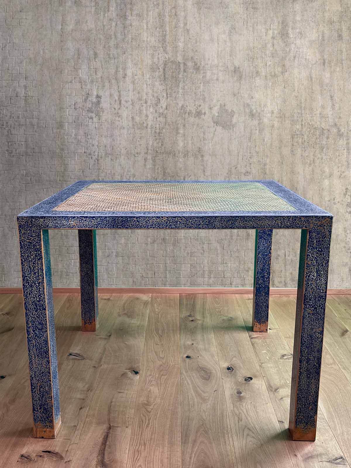 China Esstisch Ulmenholz Blau - Vintage