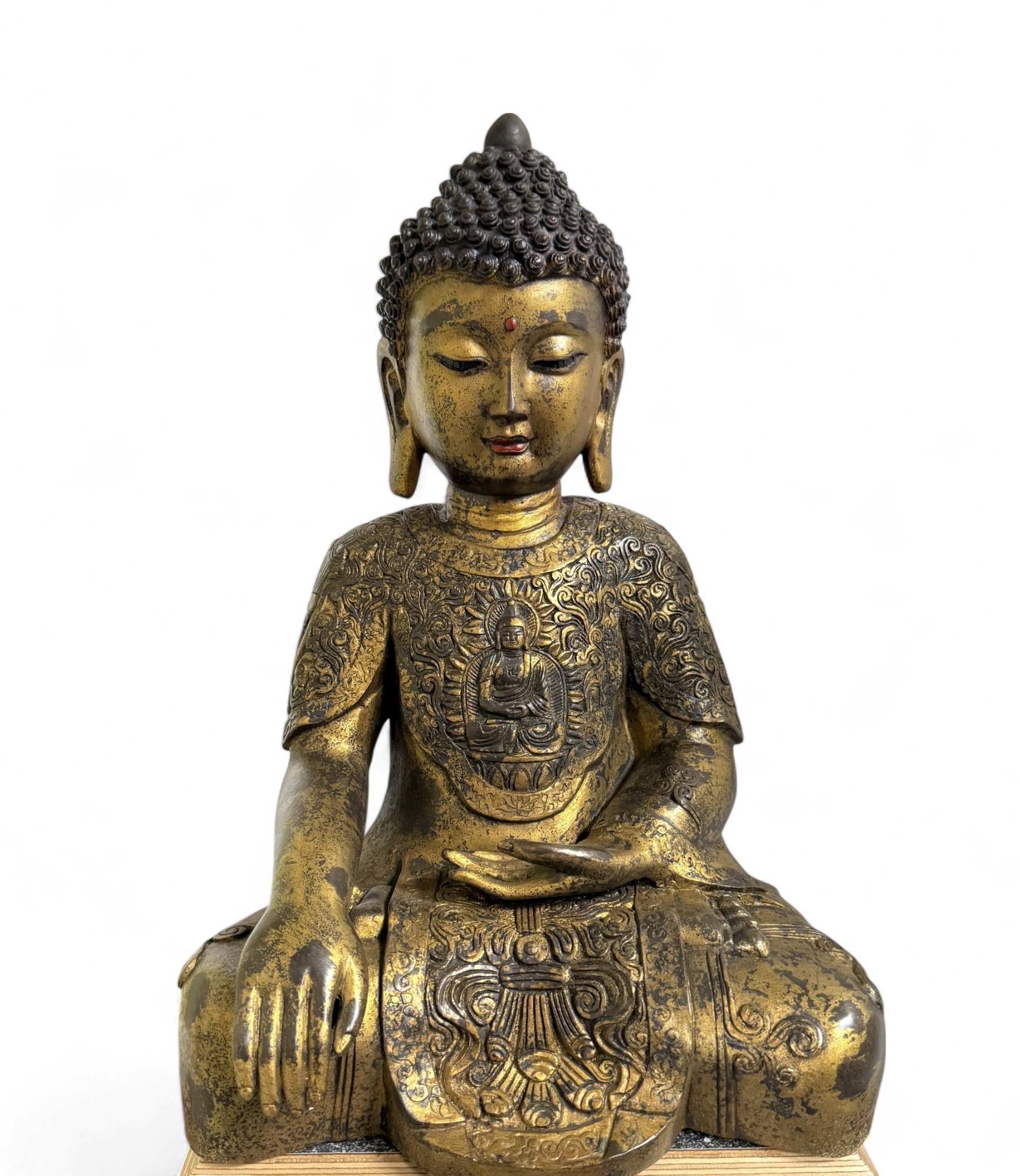 Buddha Figur Bronze Skulptur Siddharta Gautama Statue 41 cm