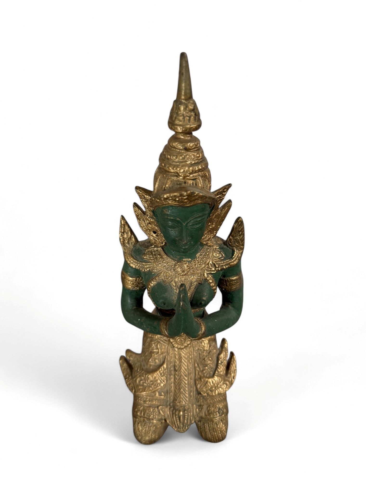 Thailändischer Tempelwächter Bronze Figur