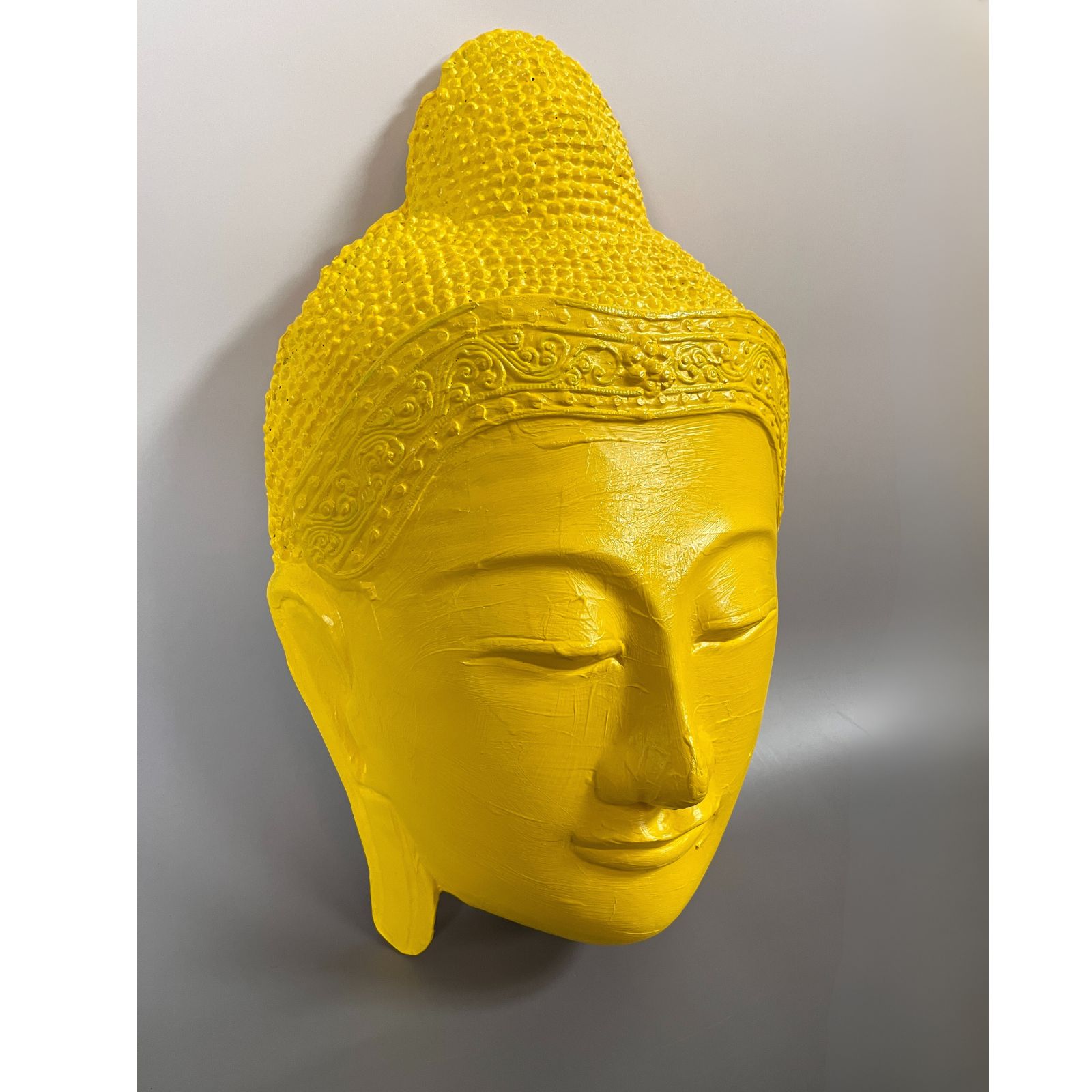 Buddha Kopf Maske Holz Skulptur Thailand 50cm groß