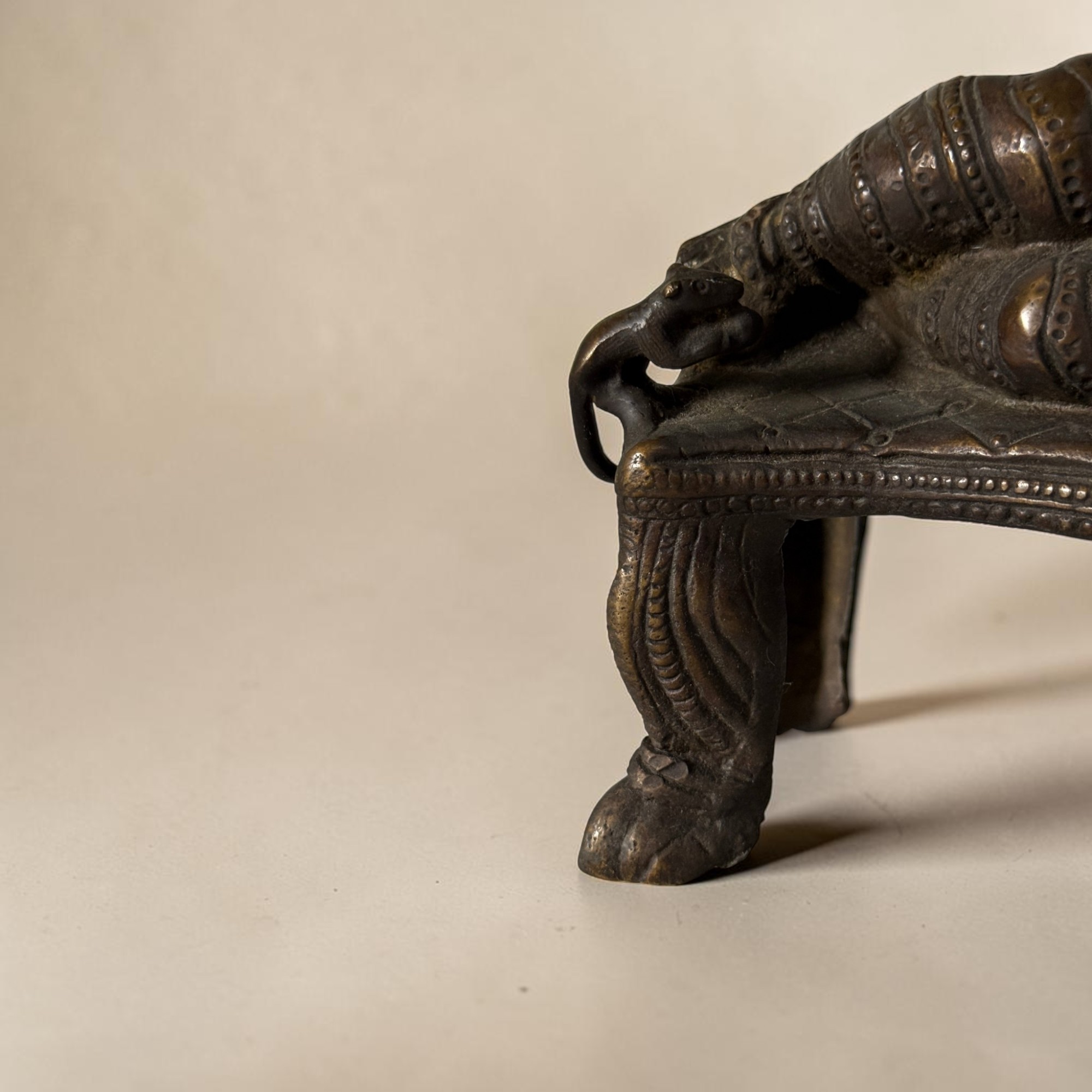 Alte Ganesha Figur Skulptur aus Bronze und Messing Indien 29cm 4,8kg