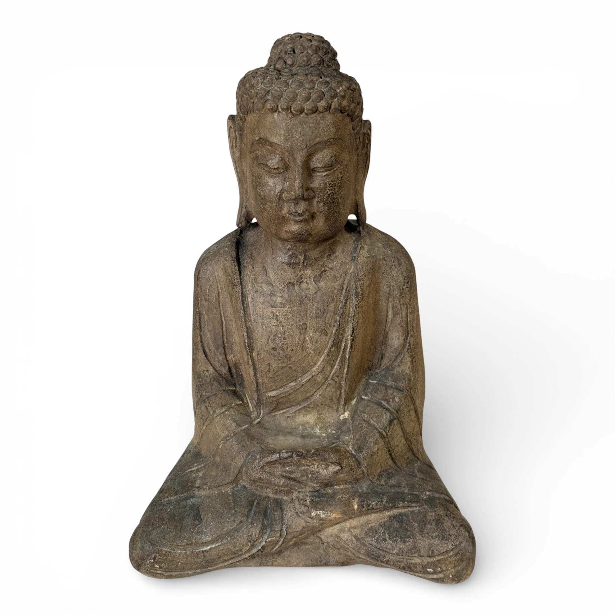 Garten Buddha in Dyhana Mudra aus Naturstein