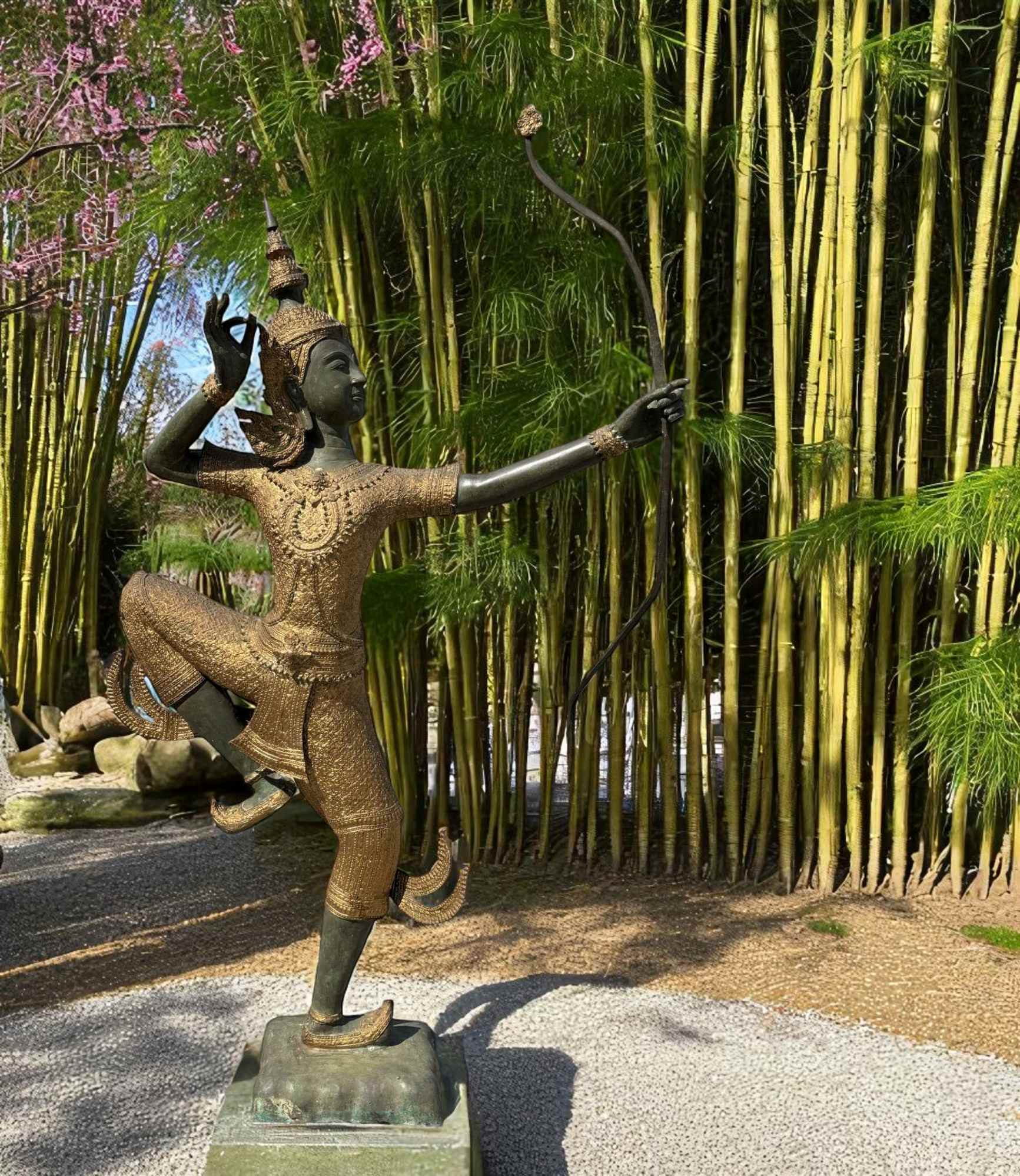 Thailändische Rama Bronze Statue Avatur Vishnus 170 cm groß